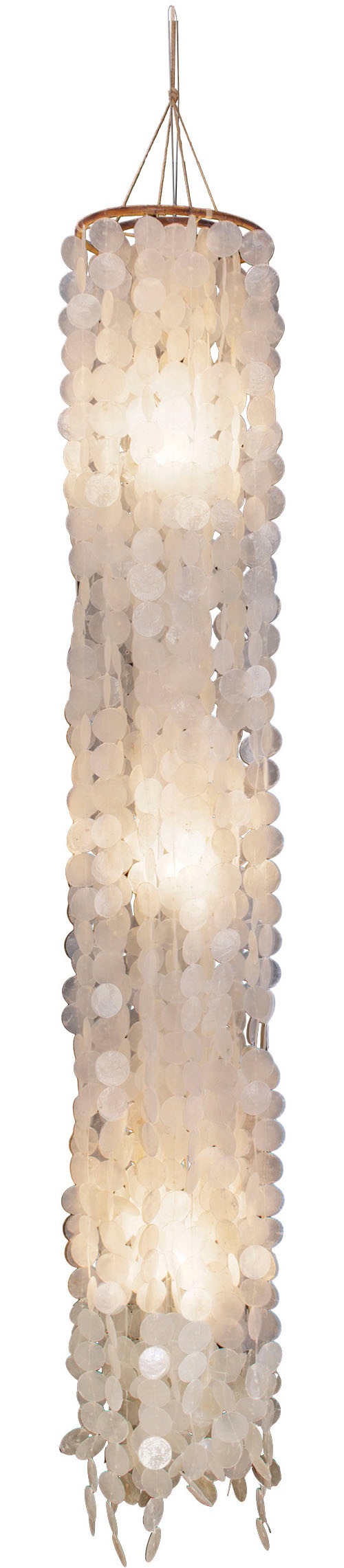 näve Pendelleuchte »Capiz« E27 1 Stk. aus dünnen weißen Muschelplättchen, H günstig online kaufen