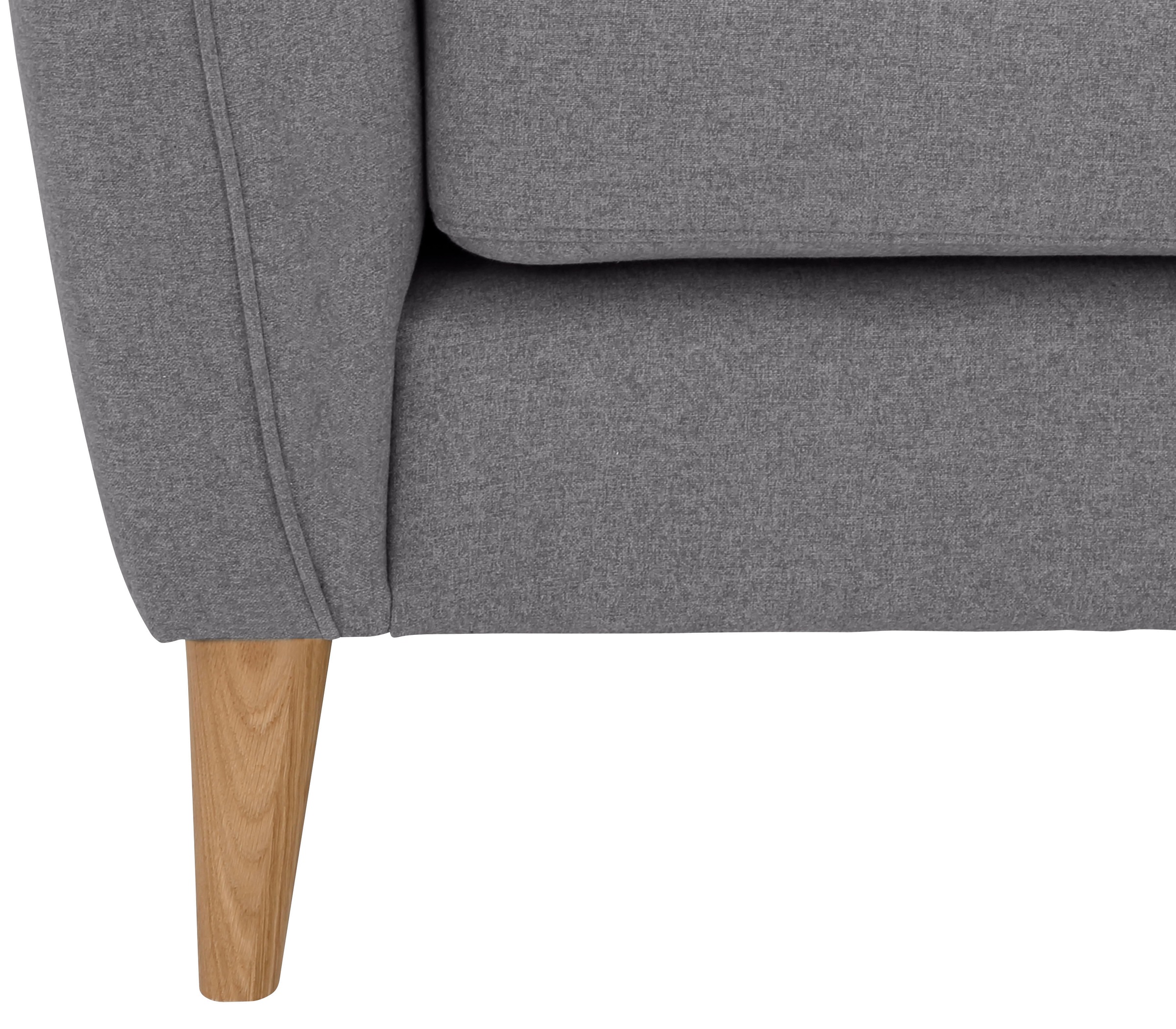 Home affaire Ecksofa »MARSEILLE 278/278 cm, L-Form,«, gleichschenklig, aus Eiche-Massivholz Beinen, verschiedene Bezüge