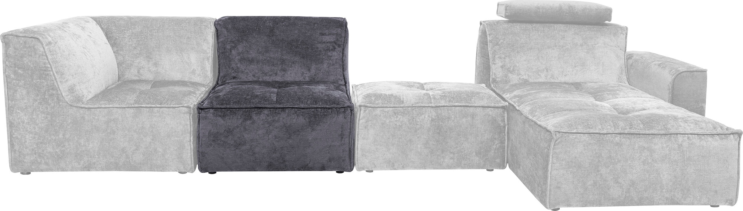 RAUM.ID Sofa-Mittelelement als bestellen verwendbar, für Zusammenstellung oder Modul St.), (1 »Monolid«, individuelle separat