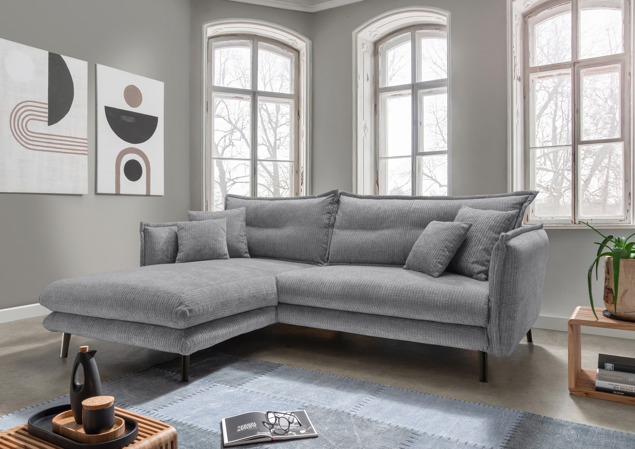 INOSIGN Ecksofa »Lazio modernes Design, bequem, schmale Armlehnen, OTTOs Ch günstig online kaufen