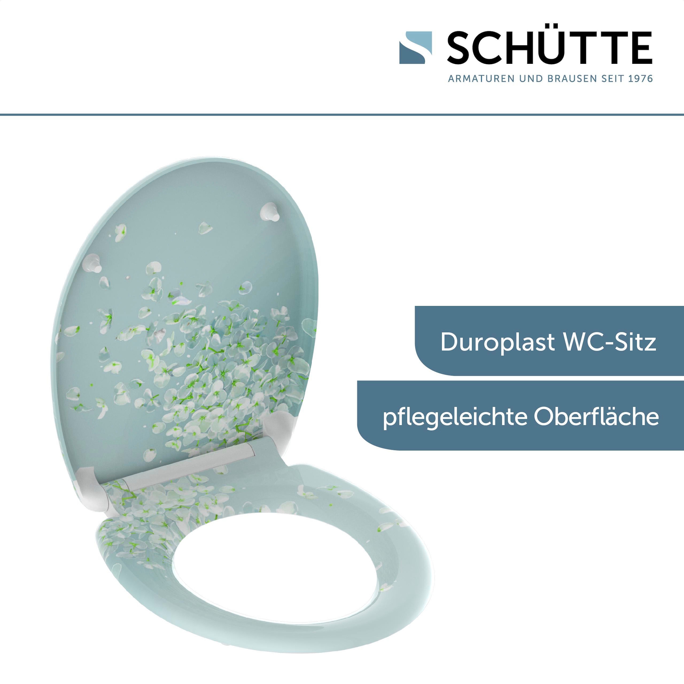 Schütte WC-Sitz »FLOWER IN THE WIND«, bruchsicher und kratzfest, Absenkautomatik, Standardmaß