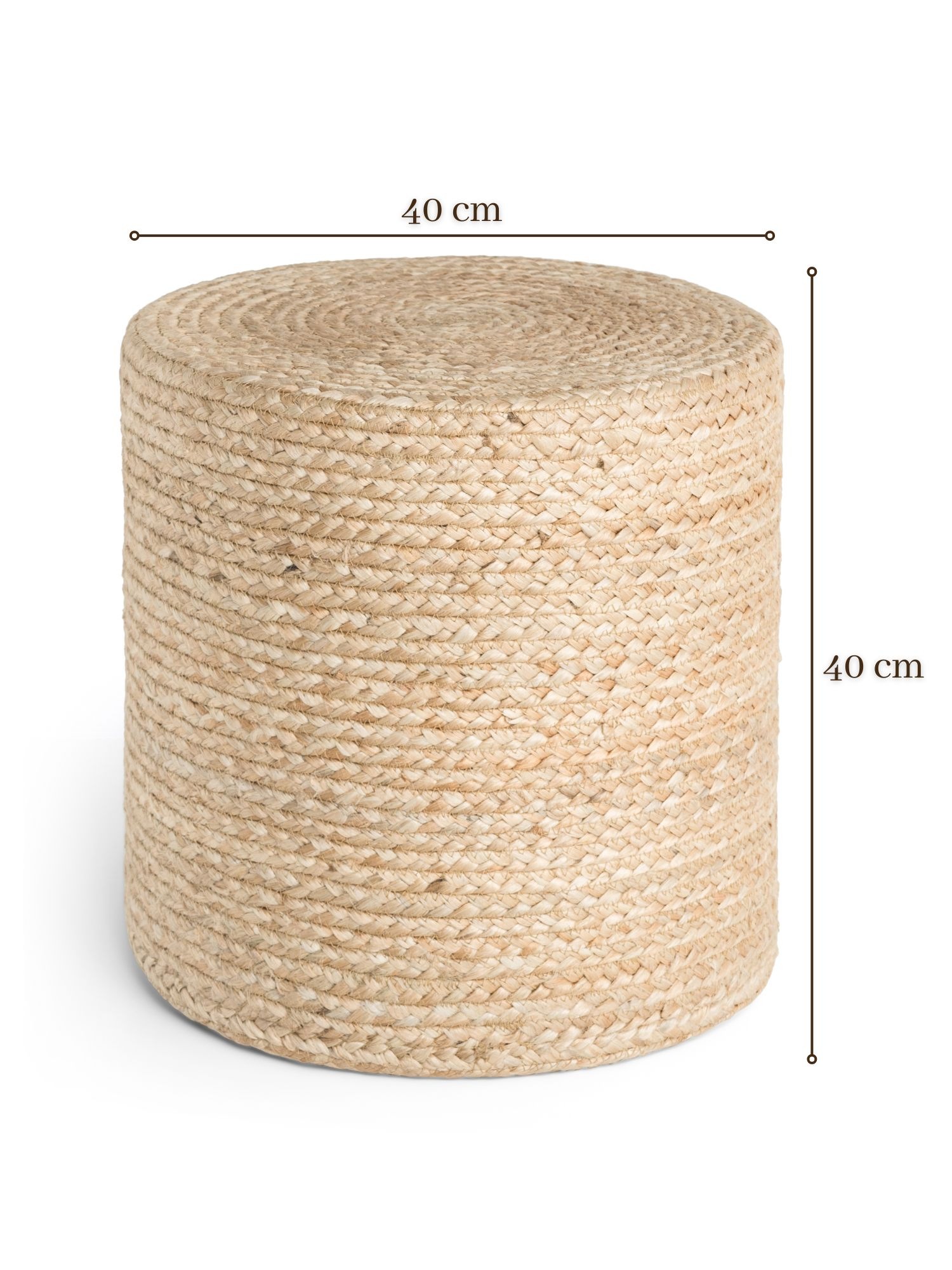 HANSE Home Pouf »Jutta, Jute«, (1 St.), Jute, Natur, Wohnzimmer, Esszimmer, Schlafzimmer, Flur, Modern, Boho