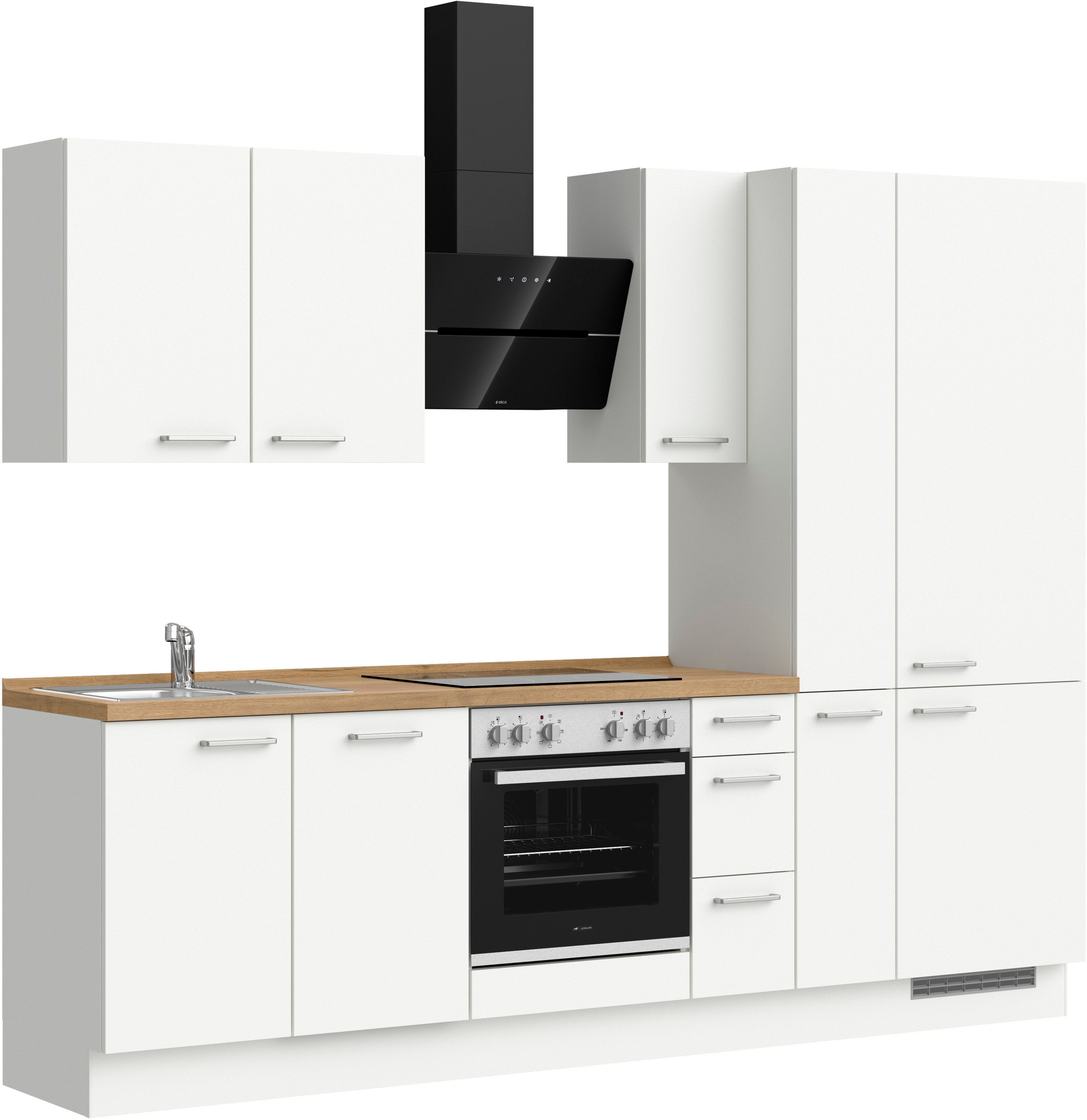 nobilia® Küchenzeile »"Touch II"«, vormontiert, Ausrichtung wählbar, Breite 270 cm, wahlw. mit E-Geräten