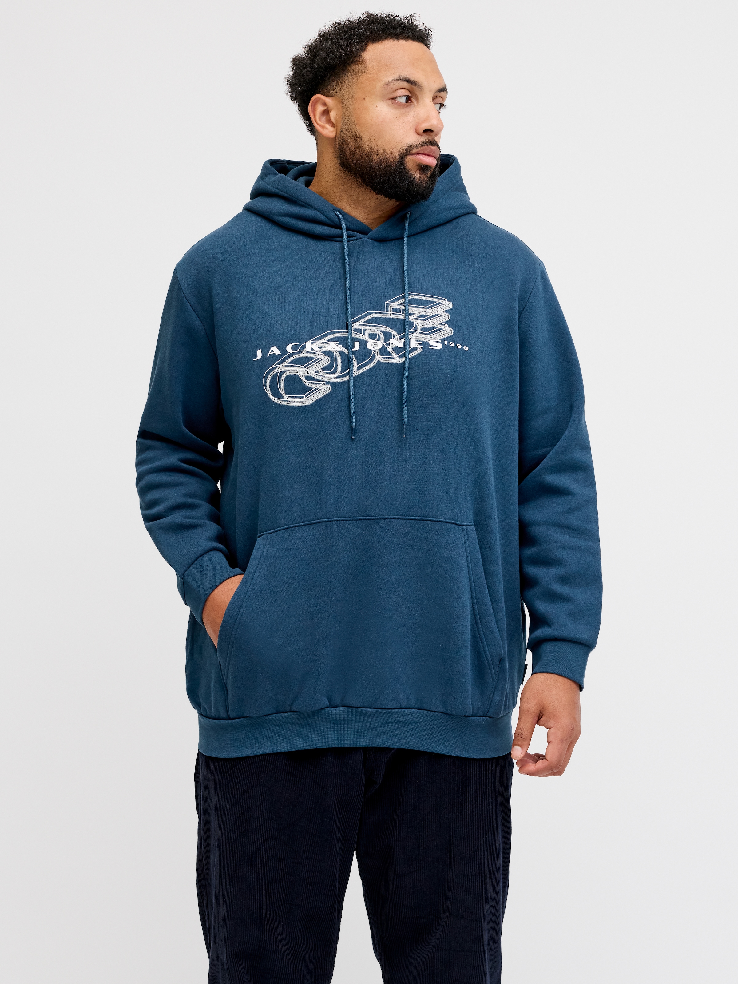 Jack & Jones PlusSize Kapuzensweatshirt »JCOFUSION BRANDING SWEAT HOOD PLS«
