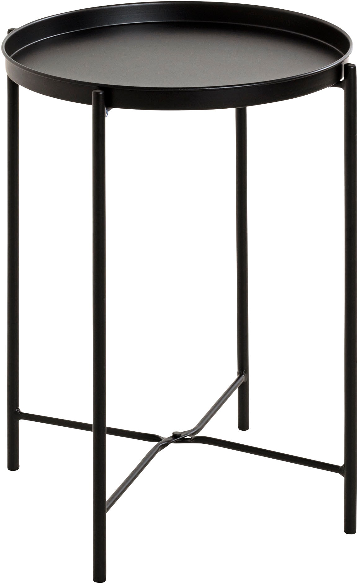 HAKU Beistelltisch »Sofatisch, Wohnzimmertisch« 1 Stk. tlg. rund - aus Metall Schwarz - Ø/H 39/50 cm
