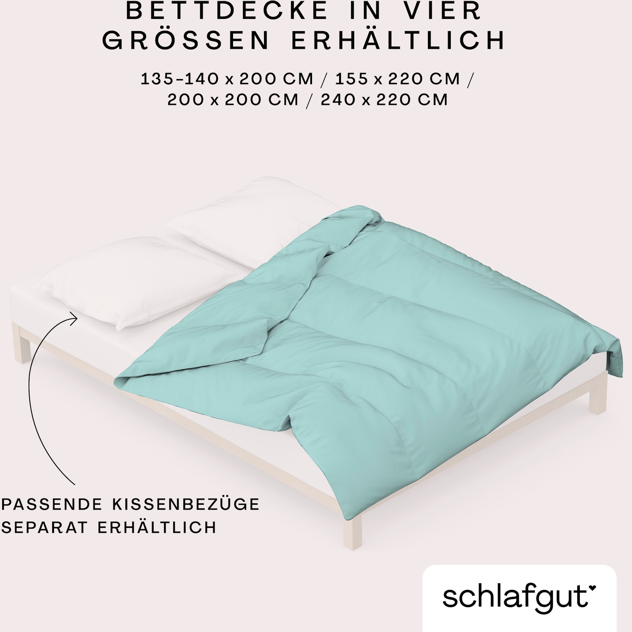Schlafgut Bettbezug »Woven Satin«, (1 St.), besonders dicht gewebt, Mix & Match: passender Kissenbezug erhältlich