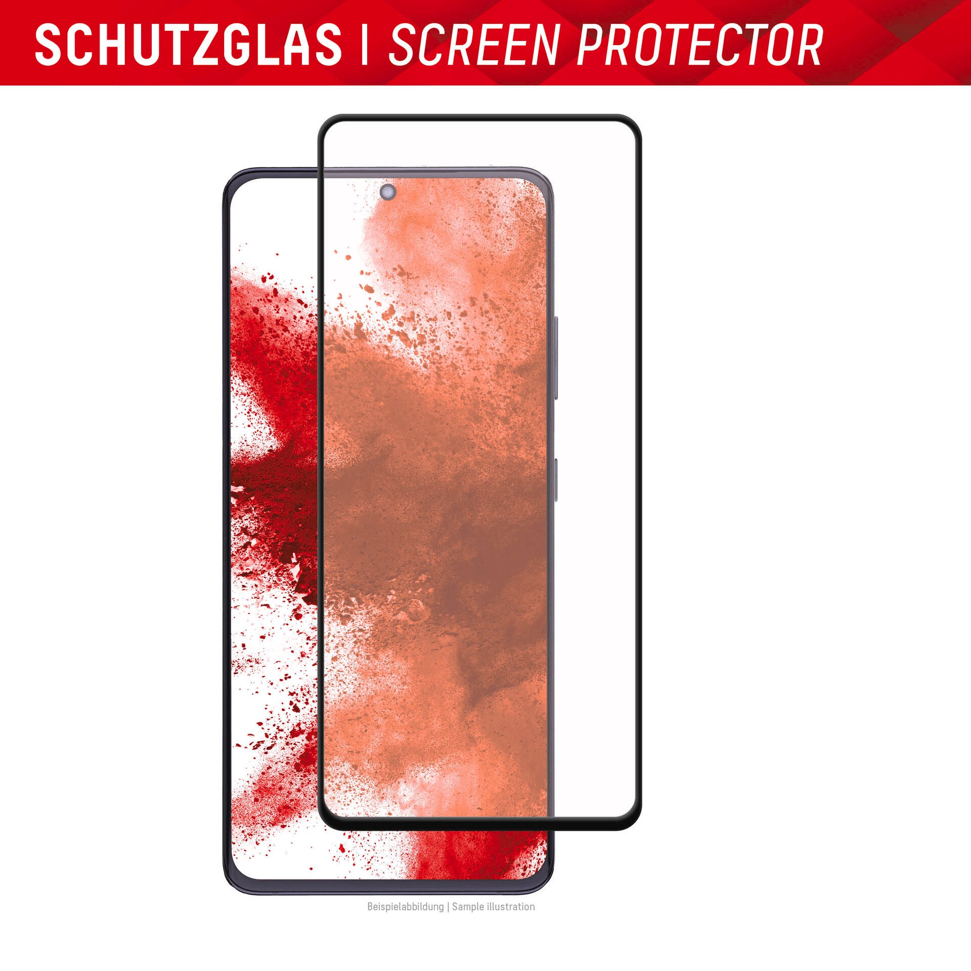Displex Displayschutzglas »Real Glass + Case - Samsung Galaxy S23 Ultra«, Displayschutzfolie Displayschutz Rundumschutz 360 Grad splitterfest