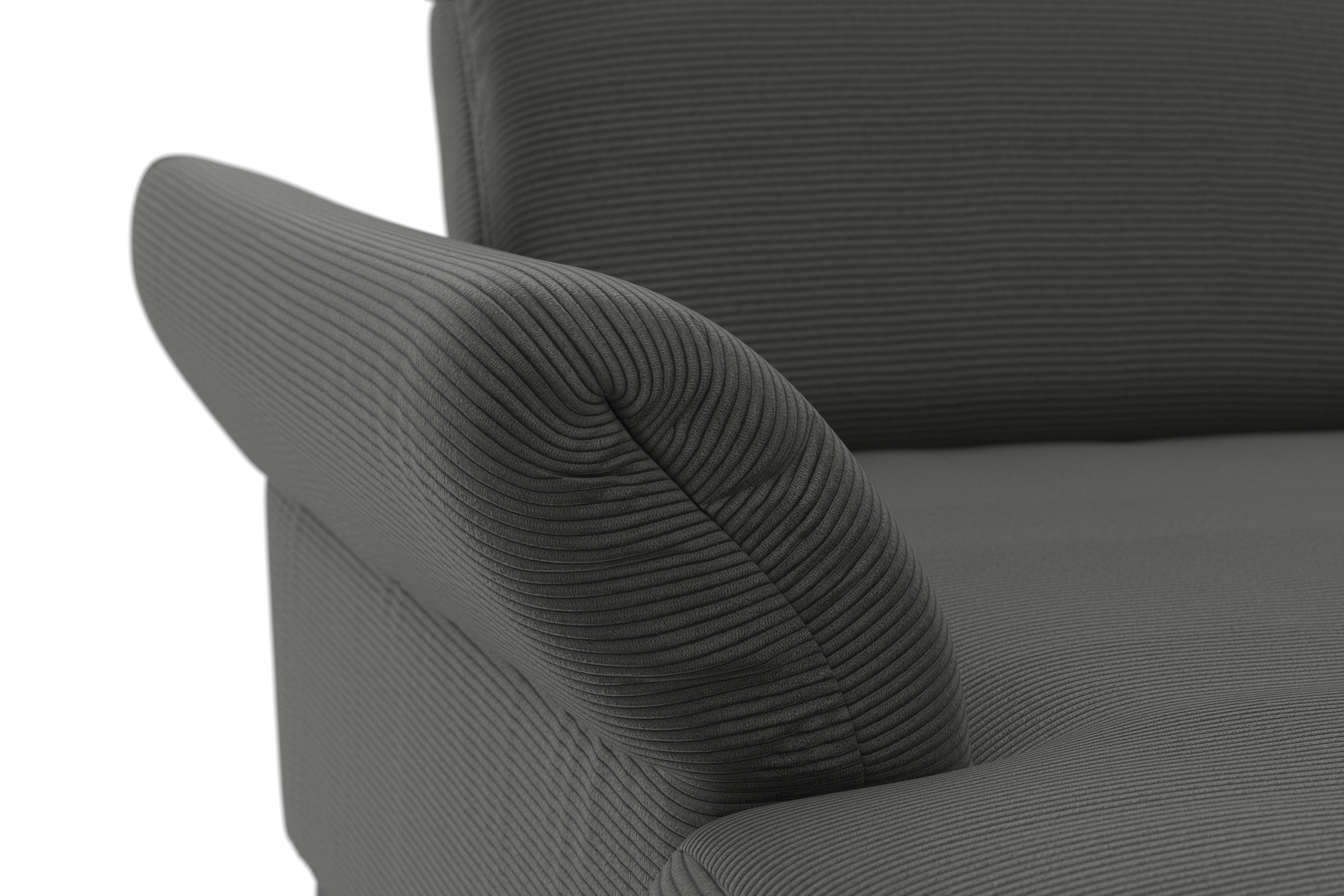INOSIGN Wohnlandschaft »Coco U-Form«, Sitztiefen-, Arm- und Kopfteilverstellung, Cord-Bezug, Fußhöhe 15 cm