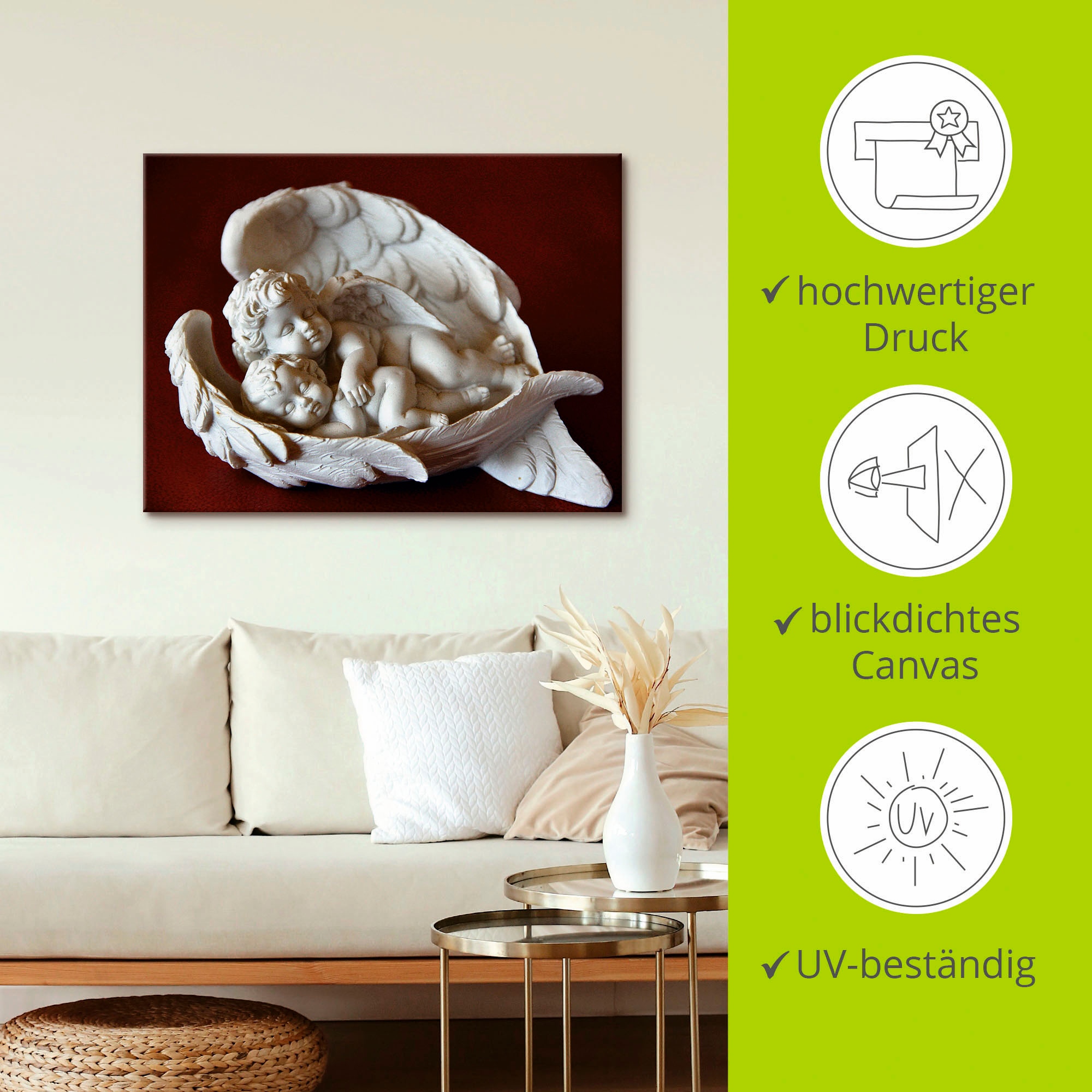 Artland Leinwandbild »Engel« Religion 1 Stk. tlg. auf Holzrahmen gespannt