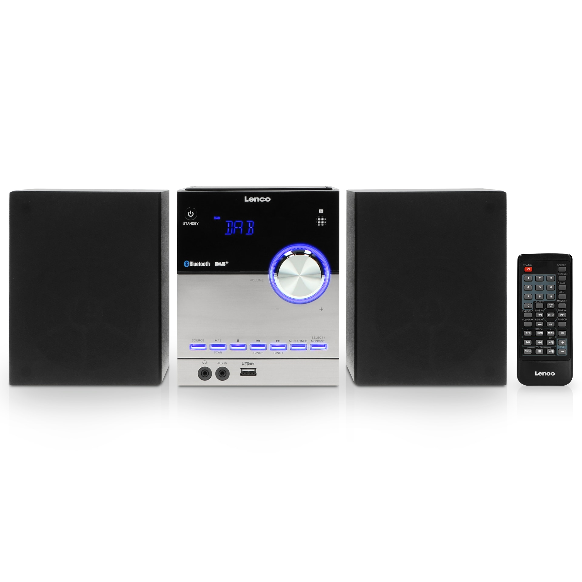 LENCO Microanlage »MC-150 Micro Stereoanlage mit DAB+, FM, CD, BT, USB« (Bluetooth Digitalradio (DAB+) 10 W) Schwarz Verwenden Sie einen USB-Stick...