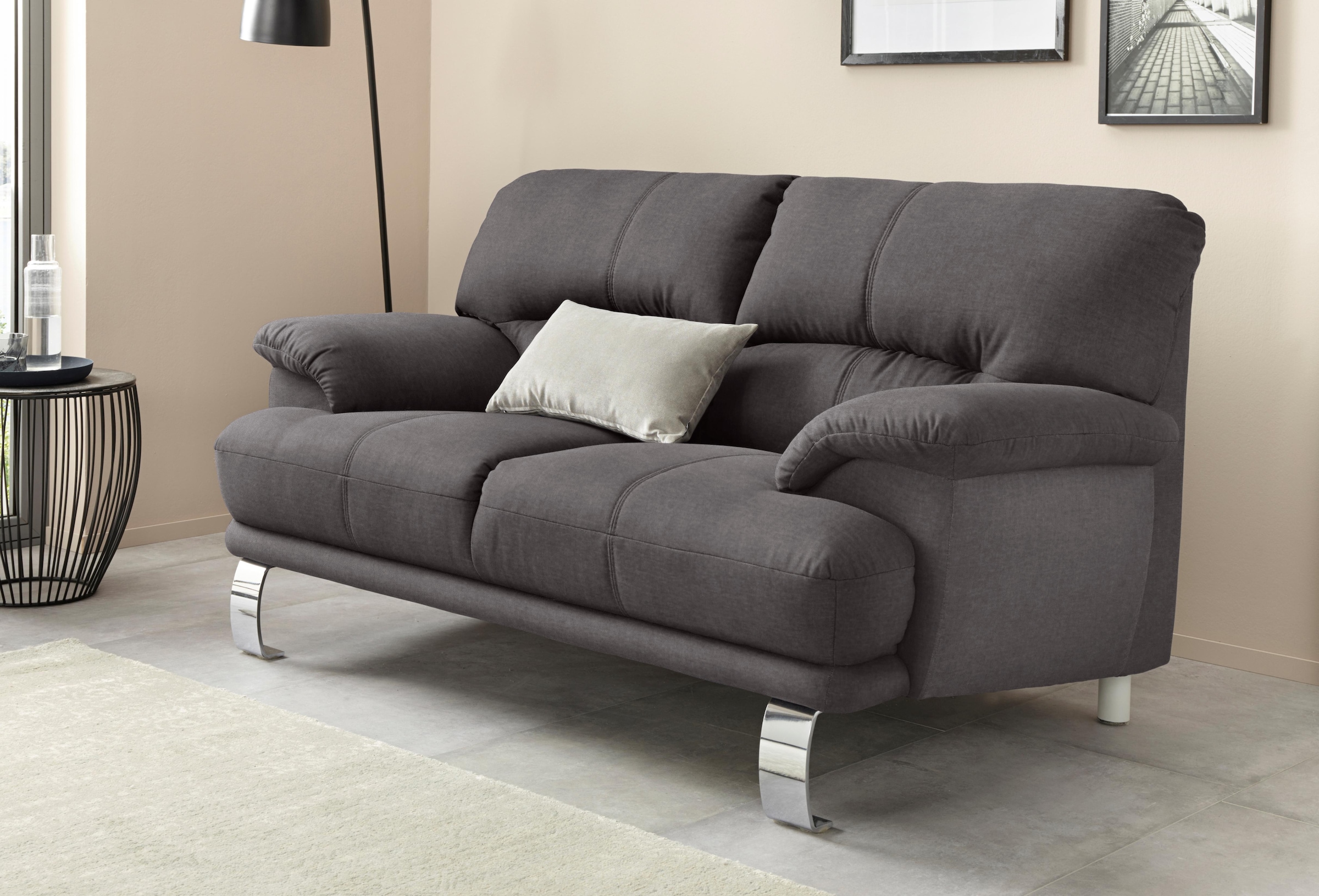 TRENDMANUFAKTUR 2-Sitzer »Cecilia II, mit italienischem Design, tollen Details« und tollem Sitzkomfort