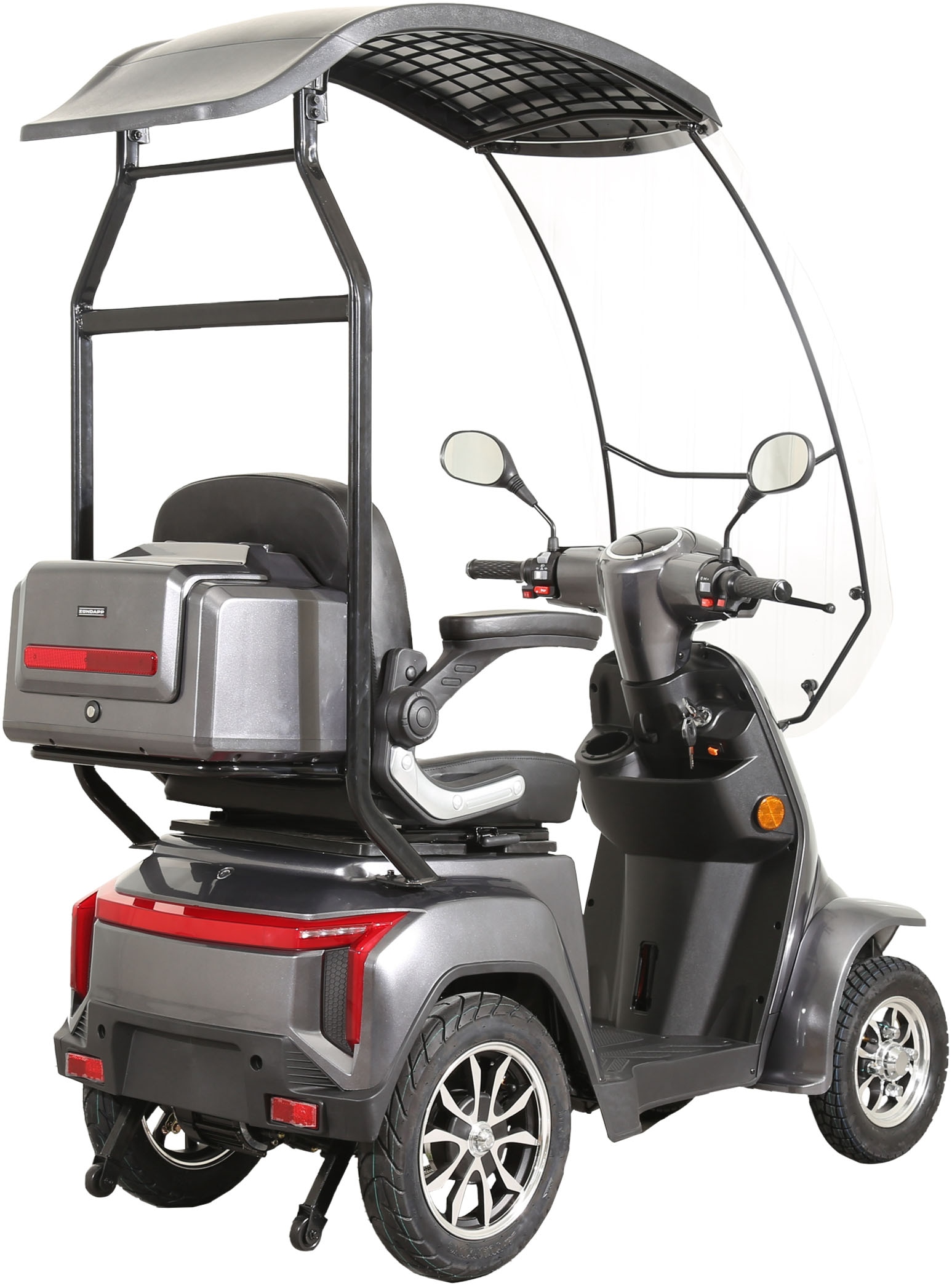Zündapp Elektromobil »Zündapp Volt 1000W 20 km/h inkl. Topcase und Dach dunkelgrau«, Topcase, Dach