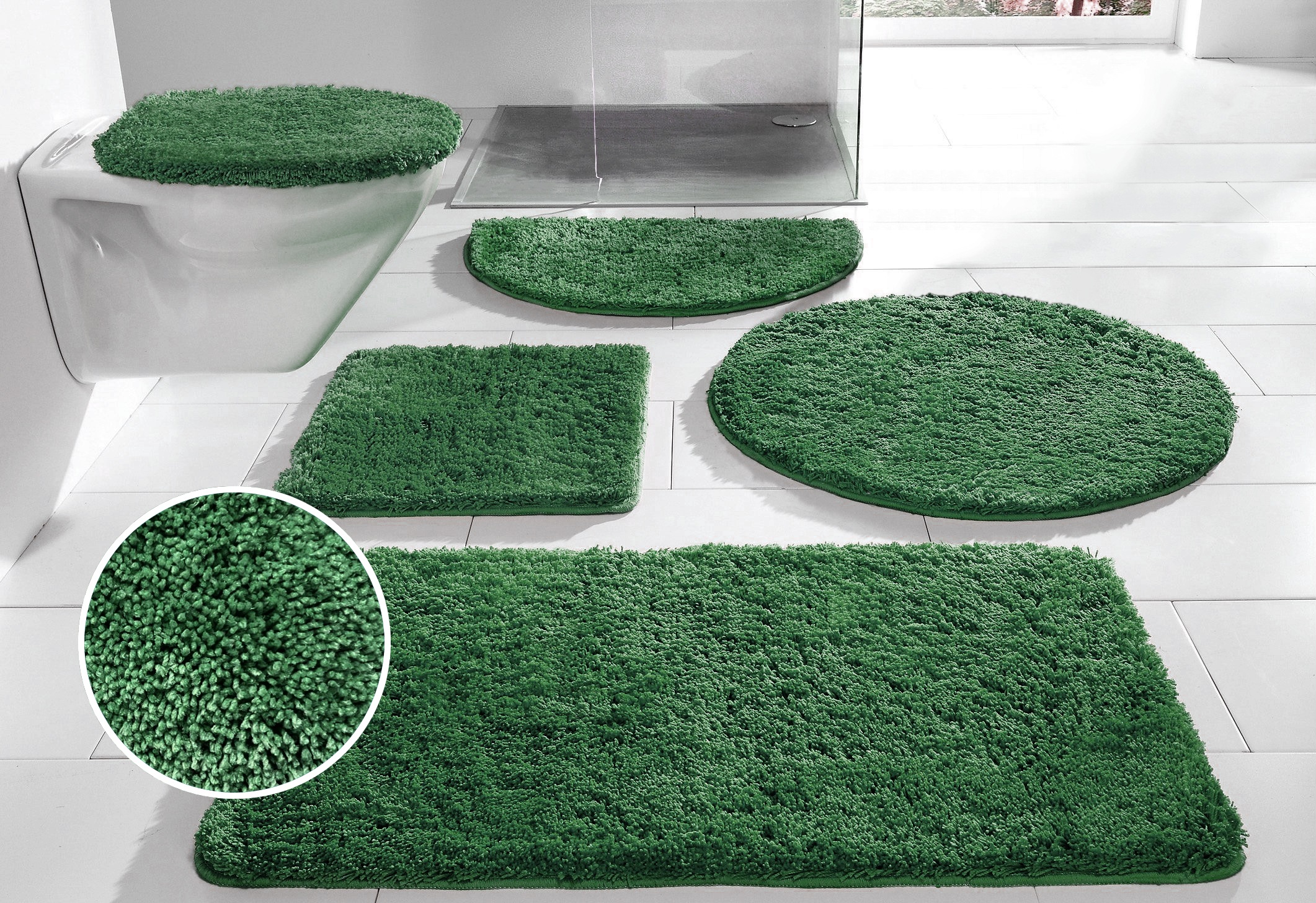 my home Badematte »Inga, Badezimmer Teppich, Badvorleger« Höhe 20 mm rutsch günstig online kaufen