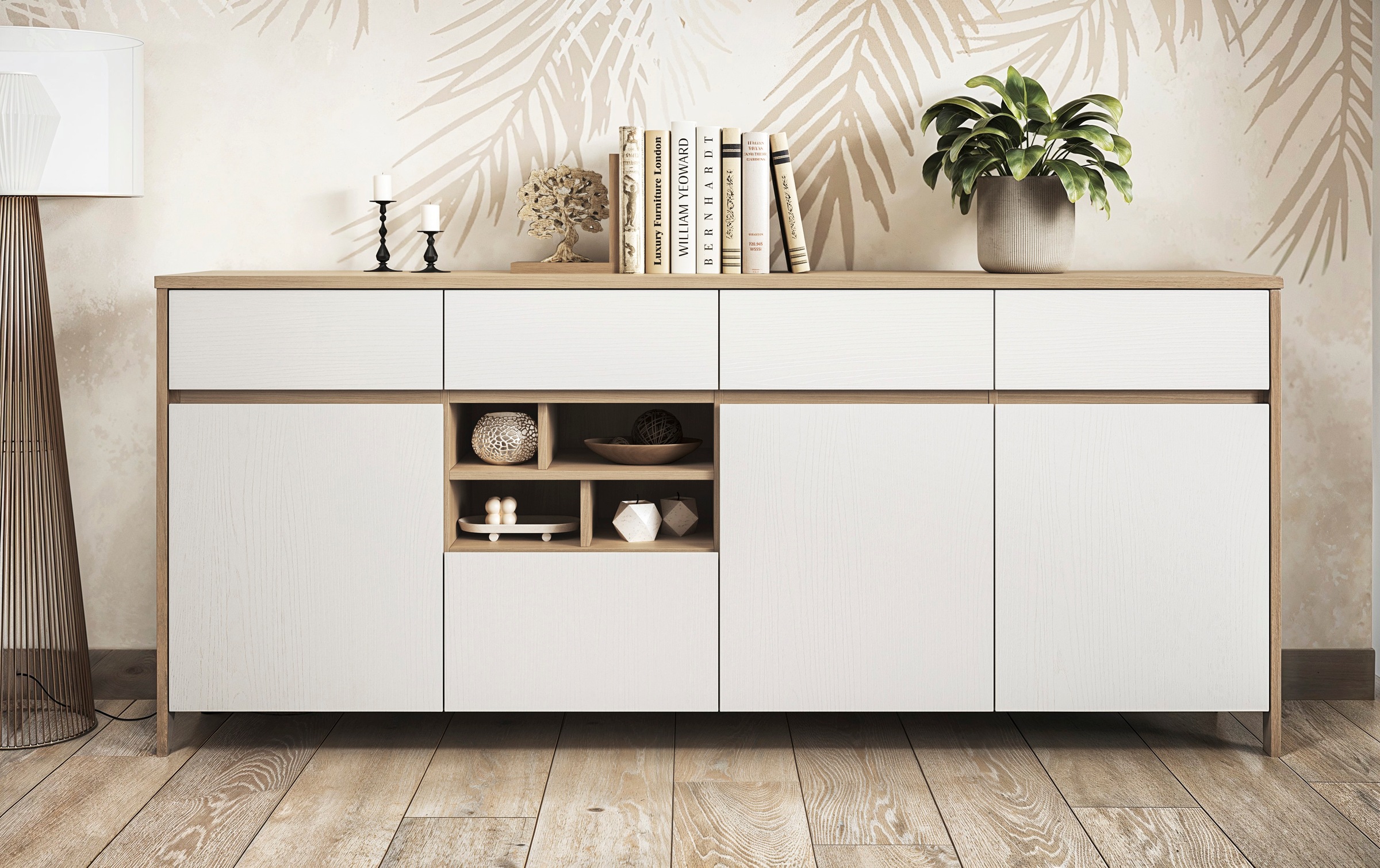 Home affaire Sideboard »Stranda, moderner Schrank, Kommode im Scandi-Style, günstig online kaufen