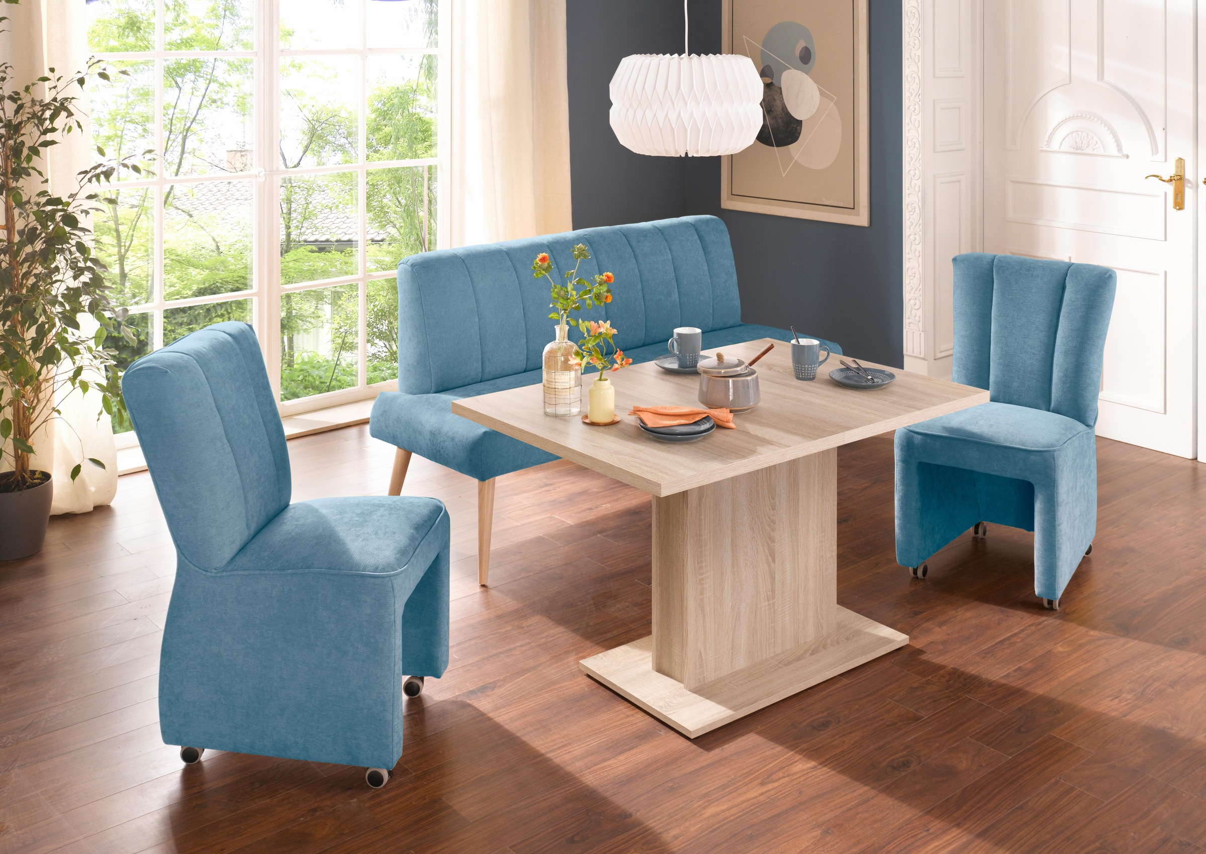 exxpo - sofa fashion Sessel »Costa, Loungesessel, Hochlehnsessel, auf Rollen, Komfortsitzhöhe 53cm«, kompakt und bequem, Breite 52 cm