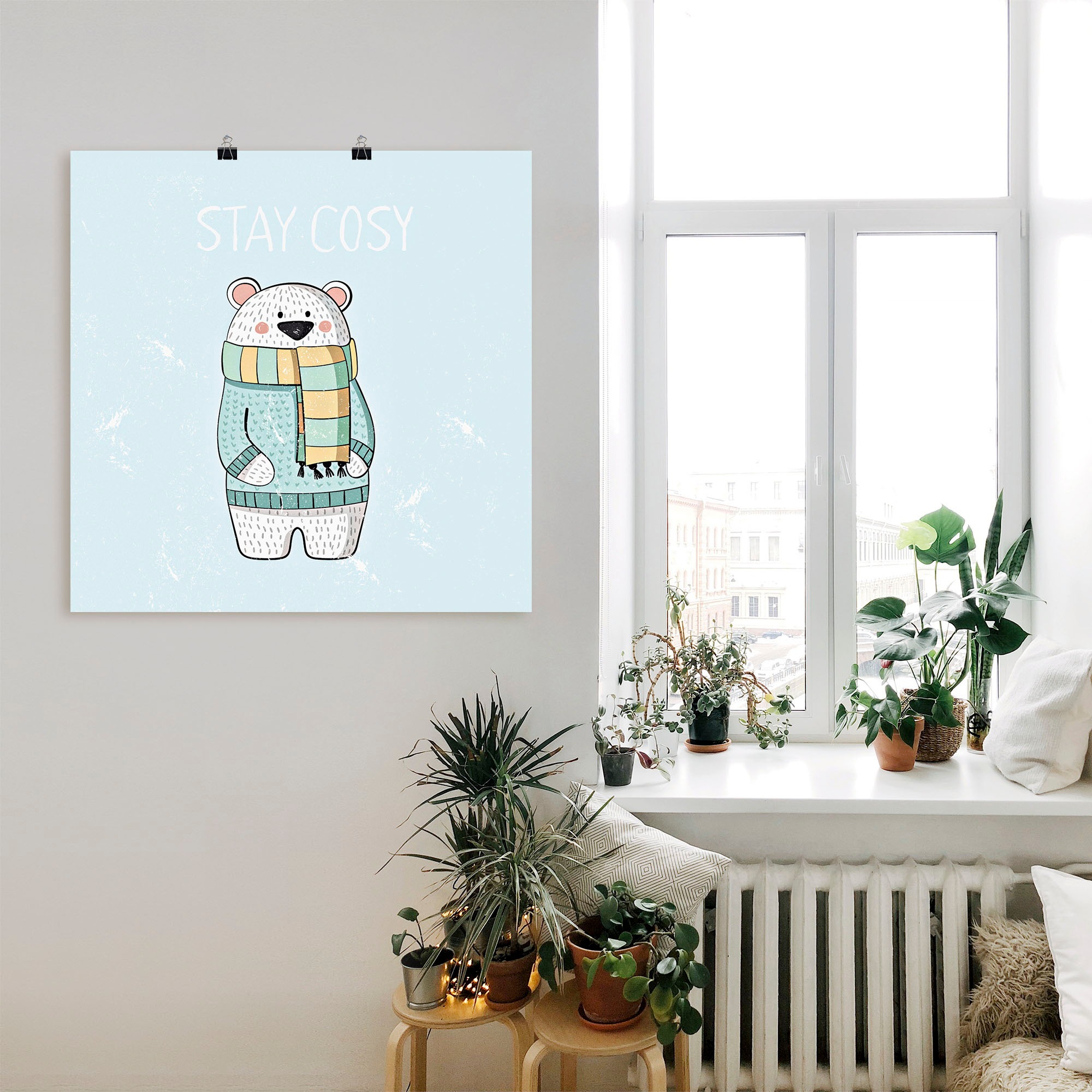 Artland Wandbild »Winter Eisbär im Schnee«, Tiere, (1 St.), als Alubild,  Leinwandbild, Wandaufkleber oder Poster in versch. Größen auf Raten kaufen