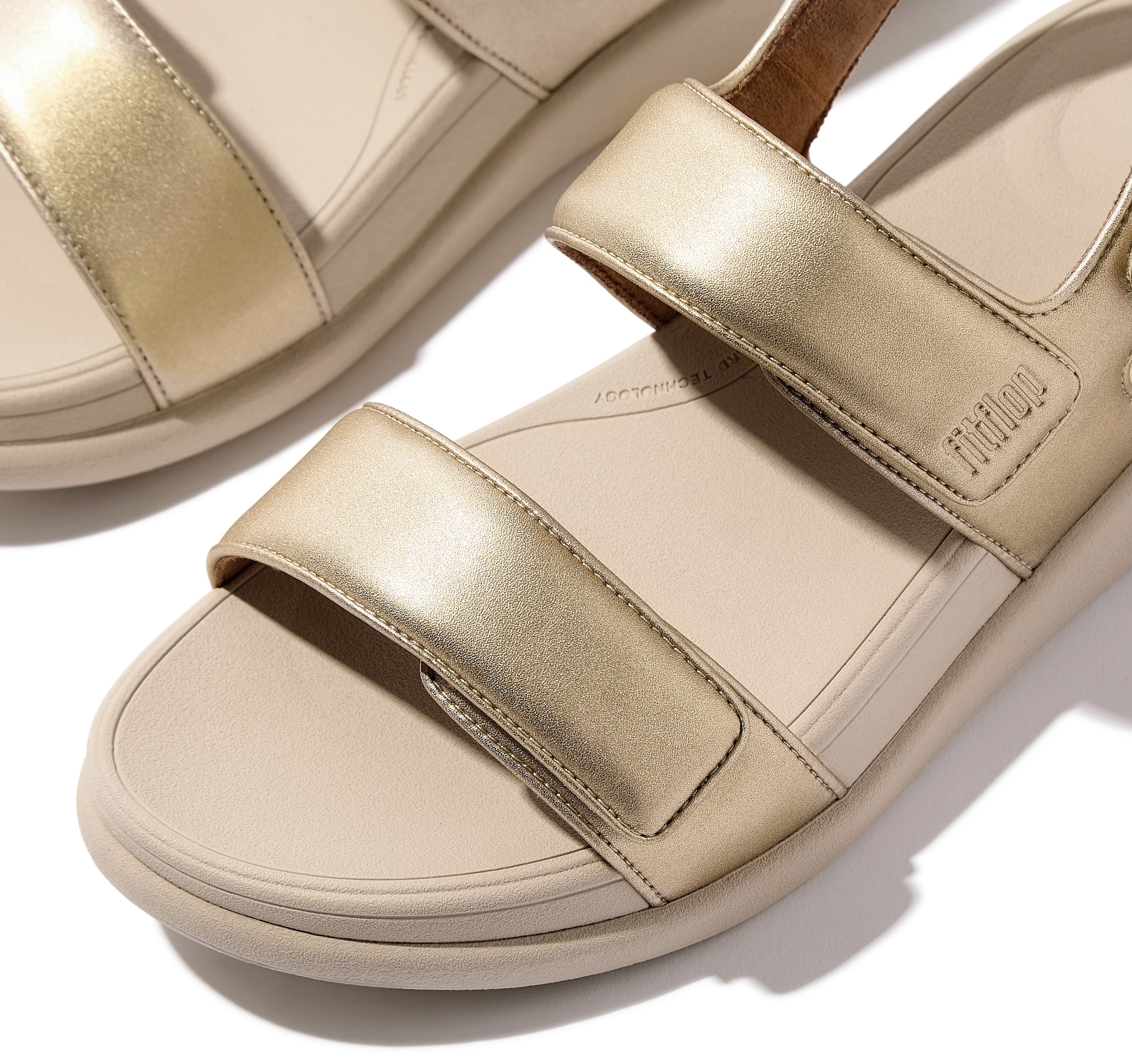 Fitflop Sandale »F-MODE GO«  , Keilsandale, Klettschuh, Sommerschuh mit hervorragender Dämpfung