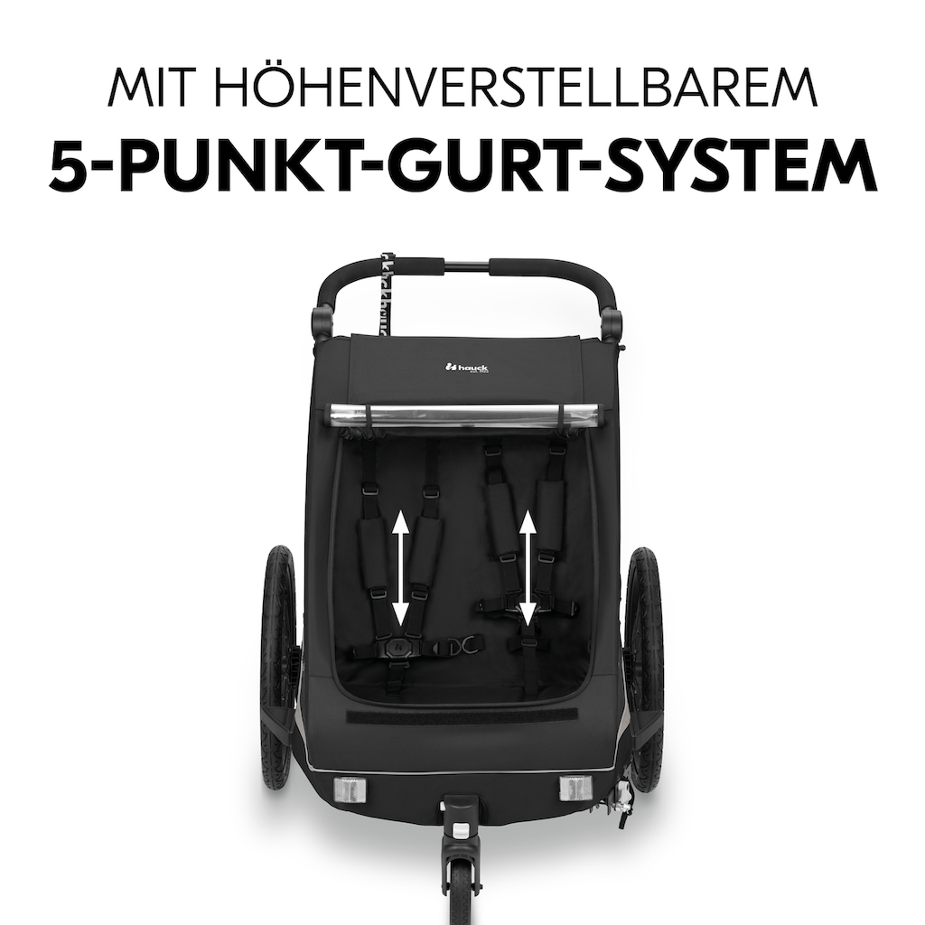Hauck Fahrradkinderanhänger »2in1 Bike Trailer und Buggy Dryk Duo Plus, black«