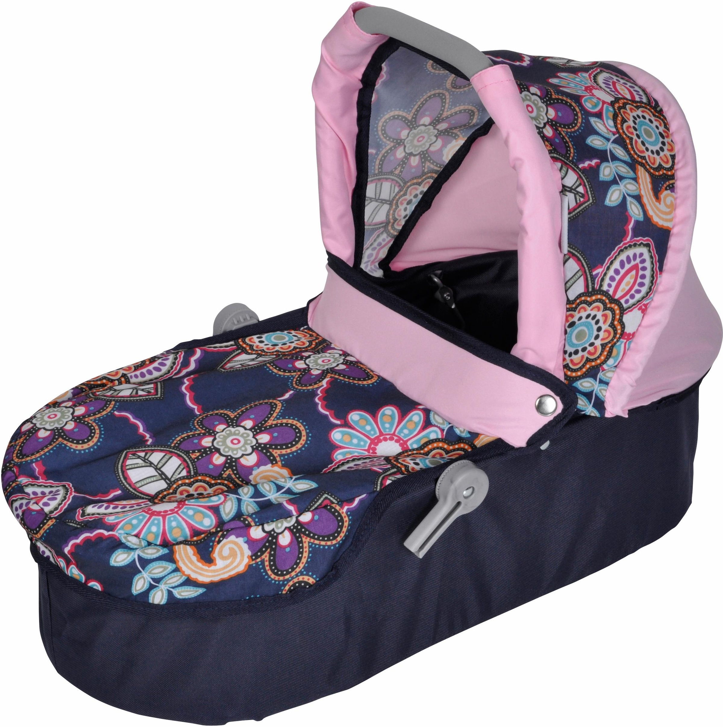 4. Bild von Knorrtoys® Kombi-Puppenwagen »Coco - Blau/Rosa/Blumen«, 2-in-1