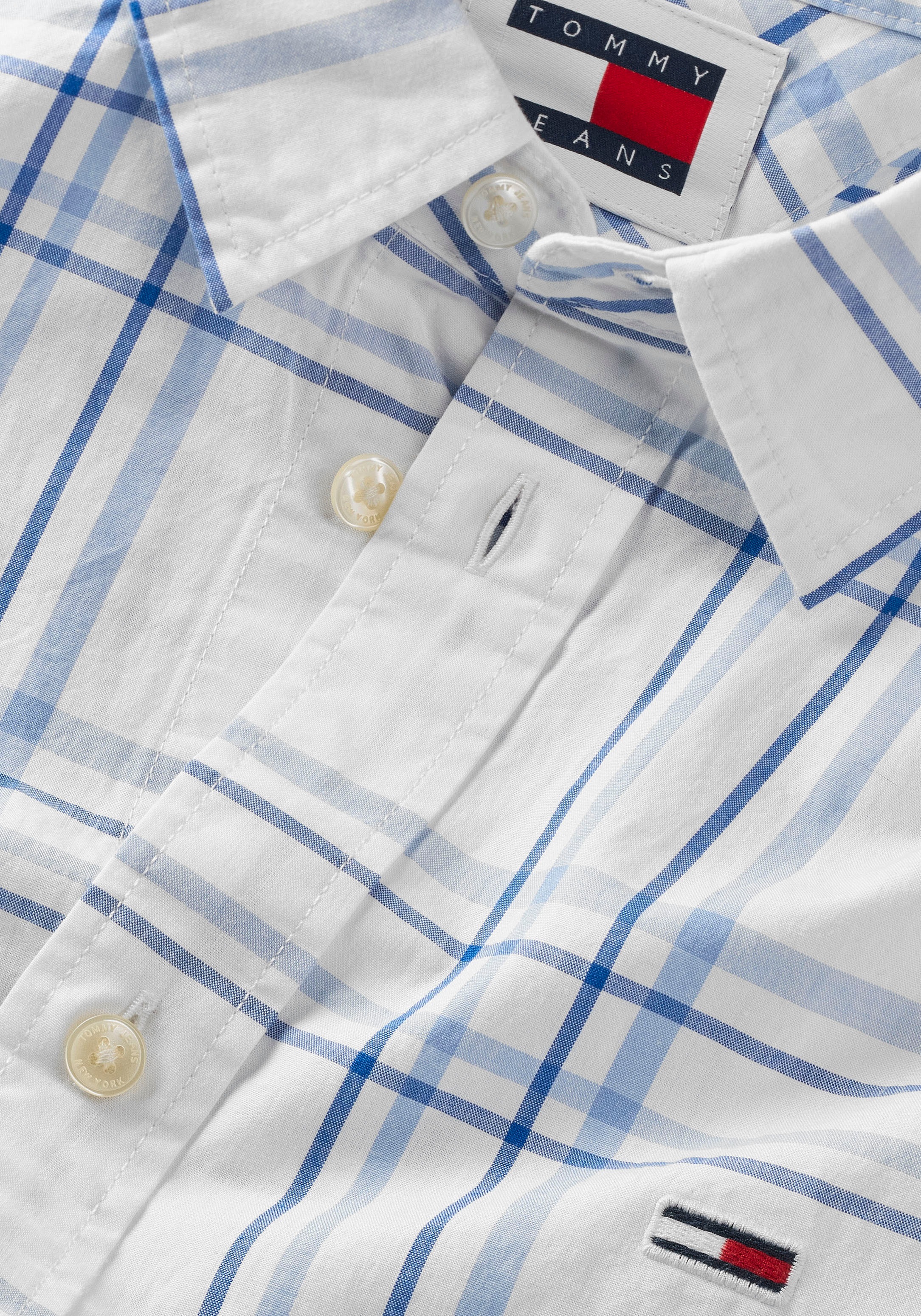 Tommy Jeans Langarmhemd »TJM REG POPLIN CHECK SHIRT«