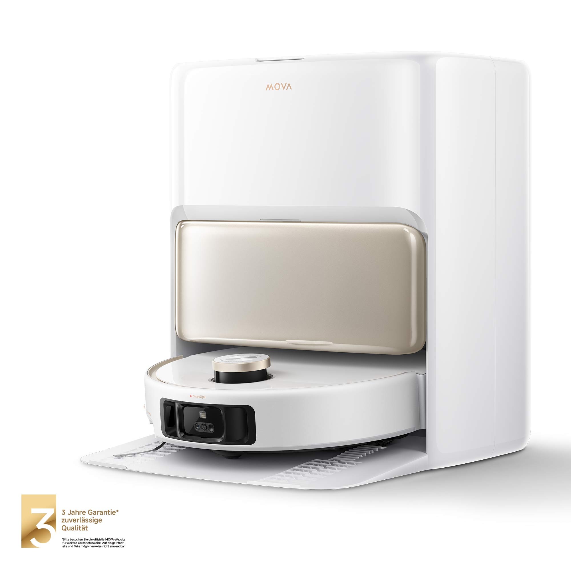 Mova Saugroboter »mit Wischfunktion MOVA V50 Ultra Complete,« 24.000Pa Saugkraft, Hindernisüberwindung, 50°C Wischwasser, 180m² weiß Einheitsgröße