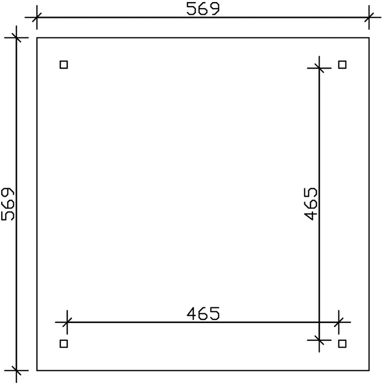 Skanholz Holzpavillon »Cannes 4«, Leimholz, 489 x 489 cm