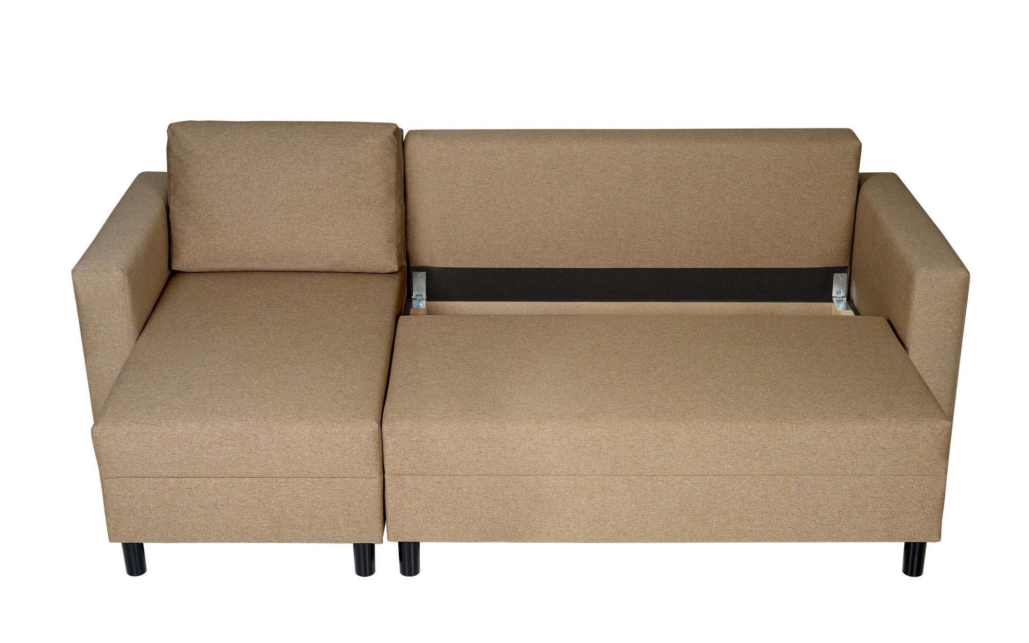 INOSIGN Ecksofa »GLENOE Schlafsofa mit Bettkasten, Recamiere beidseitig montierbar«, L-Form, Maße B/T/H: 230/135/84,5 cm, Velvet & Struktur weich
