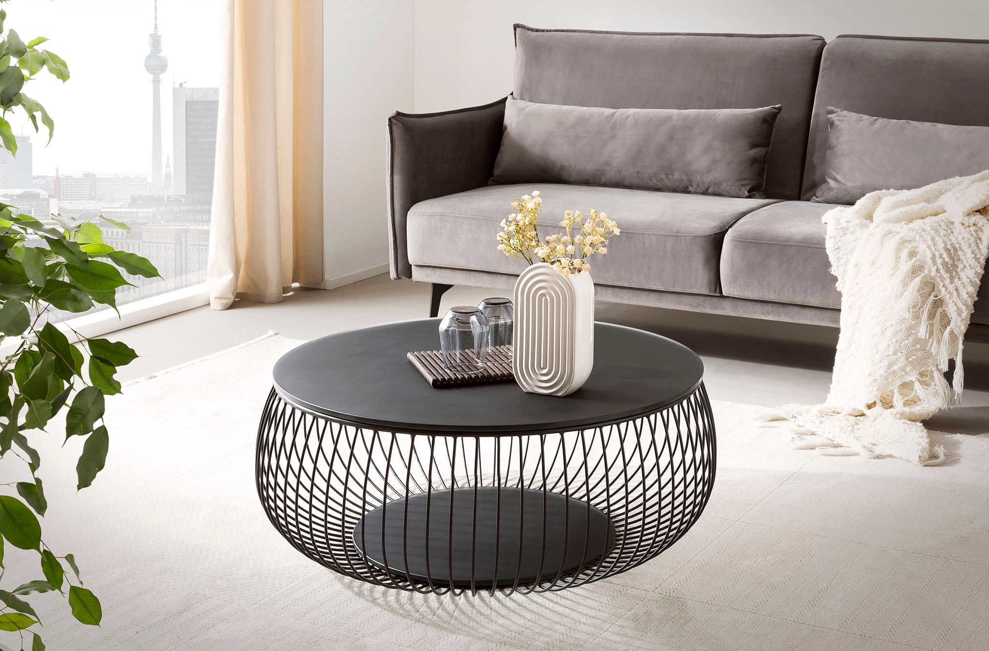 SalesFever Couchtisch »Couchtisch im minimalistischen Stil« 10 mm starke Kl günstig online kaufen