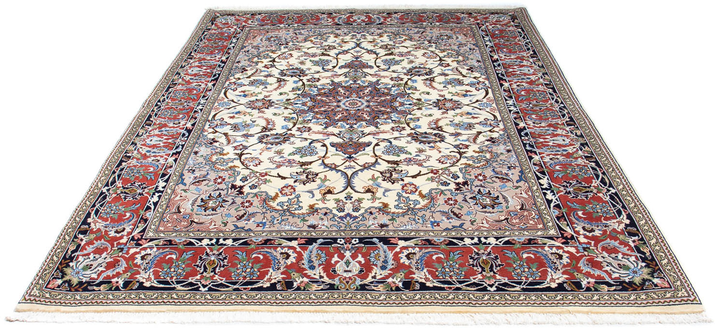 morgenland Orientteppich »Perser - Ghom - 253 x 180 cm - beige«, rechteckig günstig online kaufen