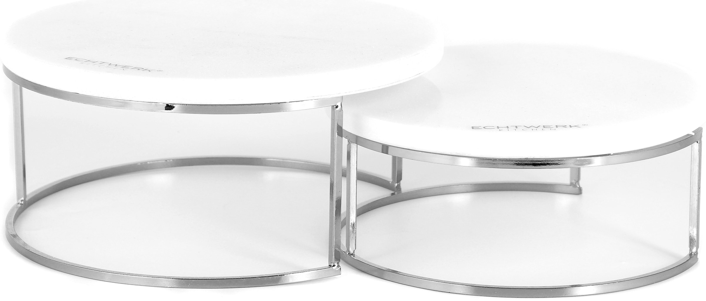 ECHTWERK Etagere »Marmor Etagere«, für Obst, Käse und Dessert mit 2 Ebenen, Ø Marmorplatten ca. 17/ 20 cm