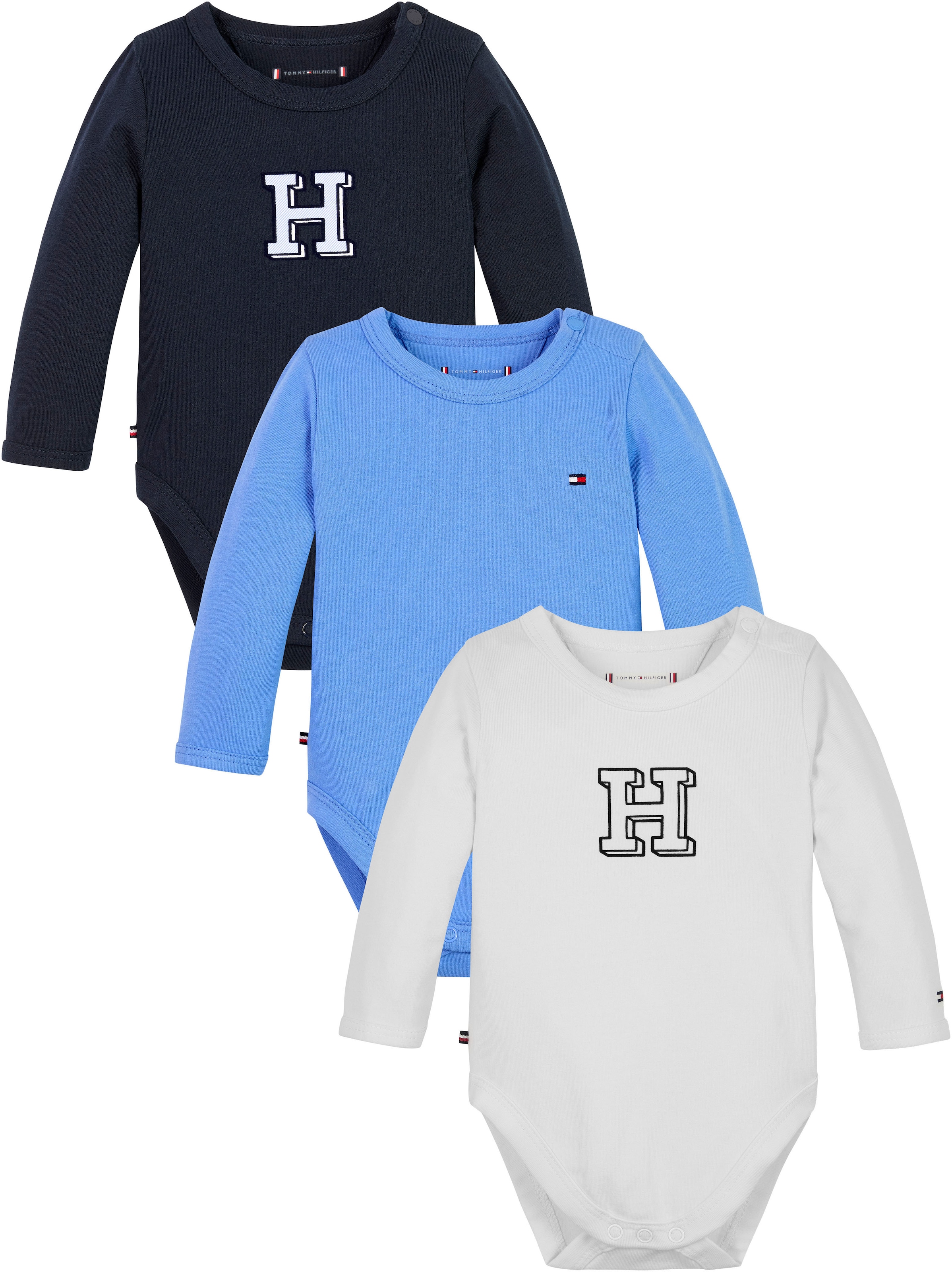 Tommy Hilfiger Neugeborenen-Geschenkset »BABY 3 PACK GIFTBOX«, mit Logo-Stickerei