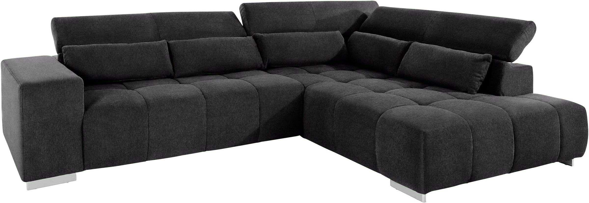 COTTA Ecksofa »Orion L-Form«, mit Kopfteilverstellung & 5 Nierenkissen