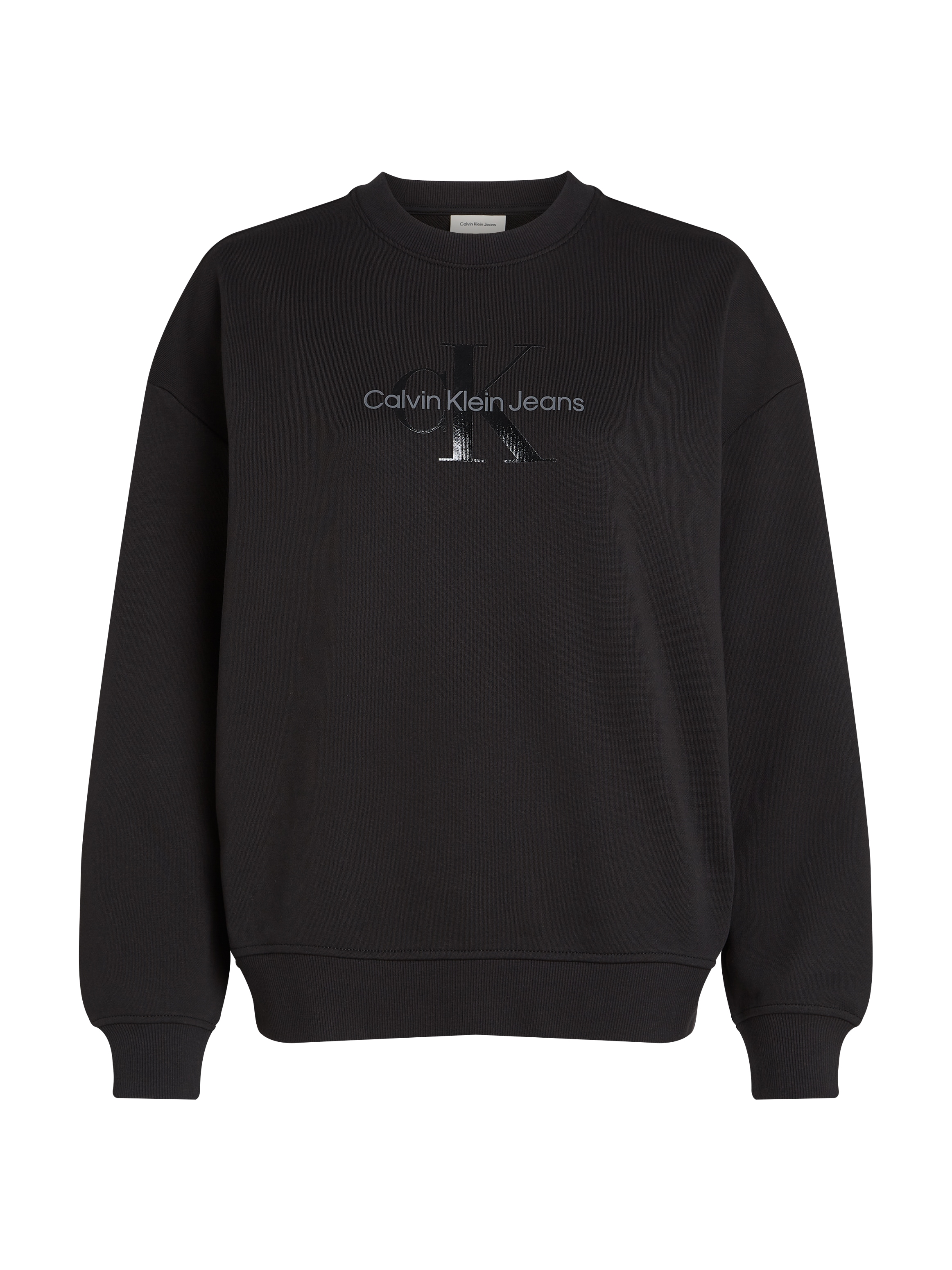 Calvin Klein Jeans Sweatshirt »GLOSSY MONOLOGO REGULAR CREWNECK«, mit Logodruck