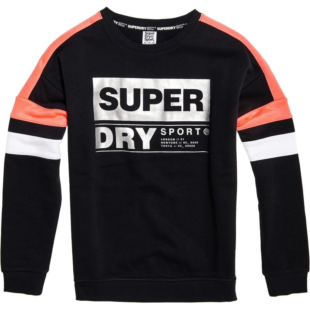 Superdry Sport Sweatshirt »STREETSPORT CREW«, mit Colorblocking-Streifen
