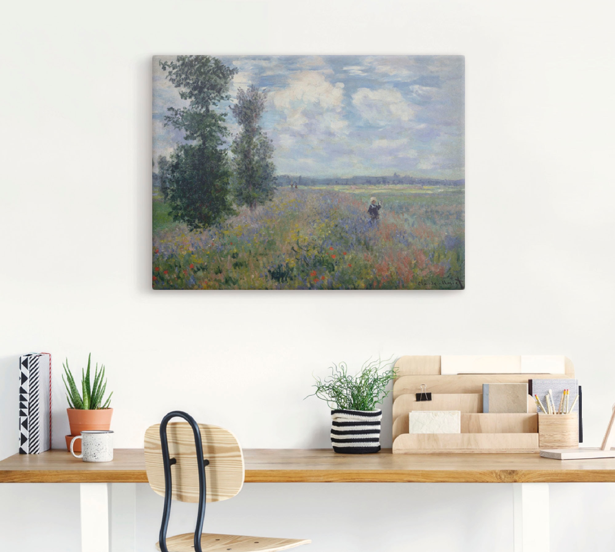 Artland Leinwandbild »Poppies (in der Nähe von Argenteuil)«, Felder, (1 St. günstig online kaufen