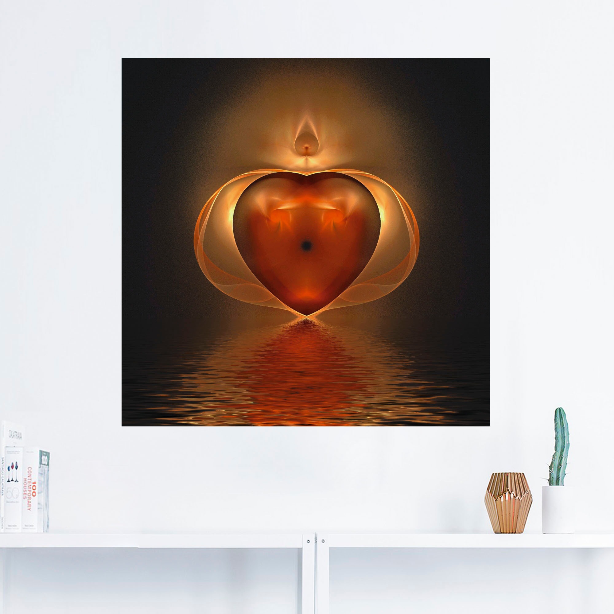 Artland Wandbild »Herz«, Herzen, (1 St.), als Leinwandbild, Wandaufkleber oder Poster in versch. Größen