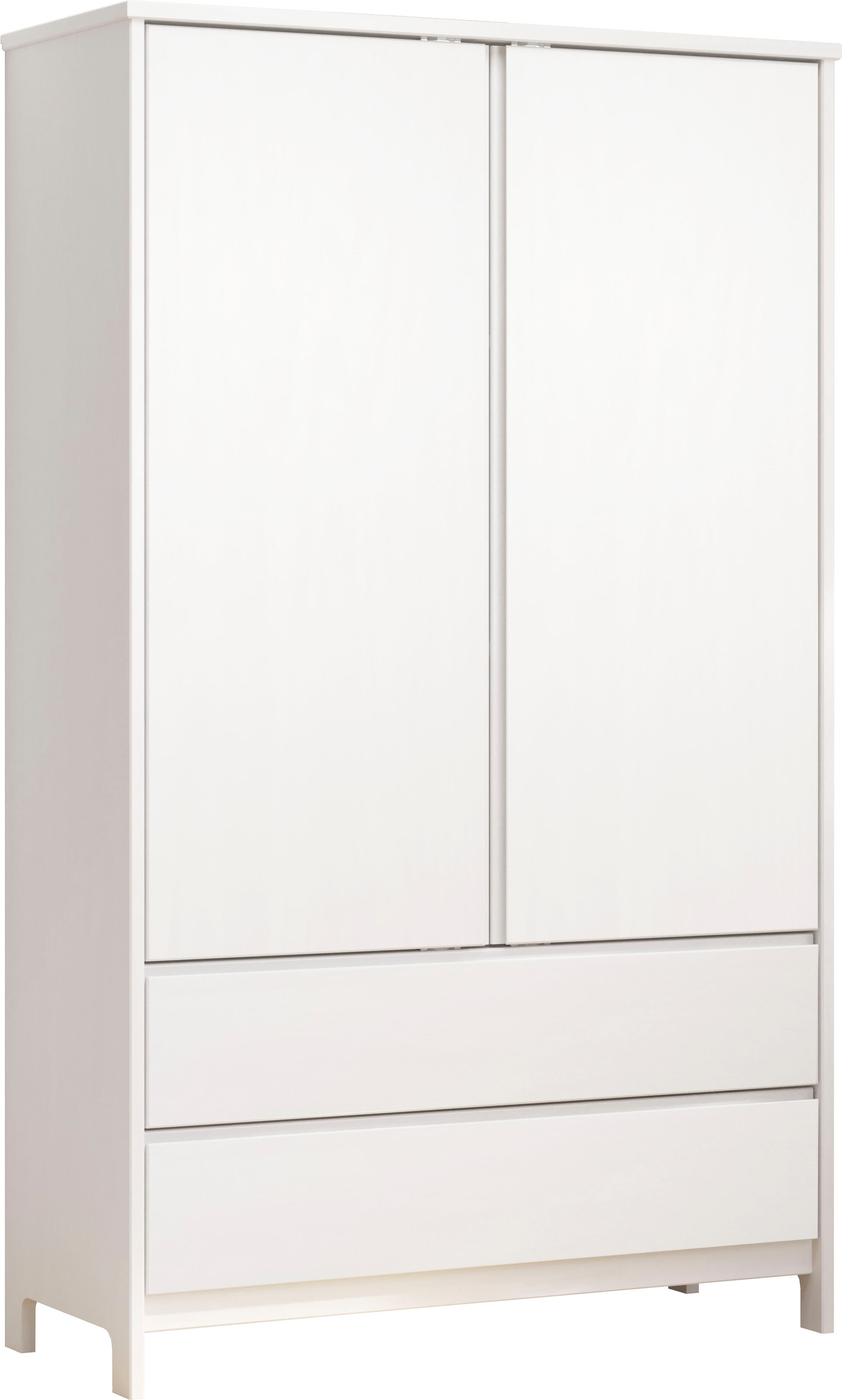 Home affaire Kleiderschrank »Aarhus« 1 Stk. tlg. Weißer, griffloser Massivh günstig online kaufen