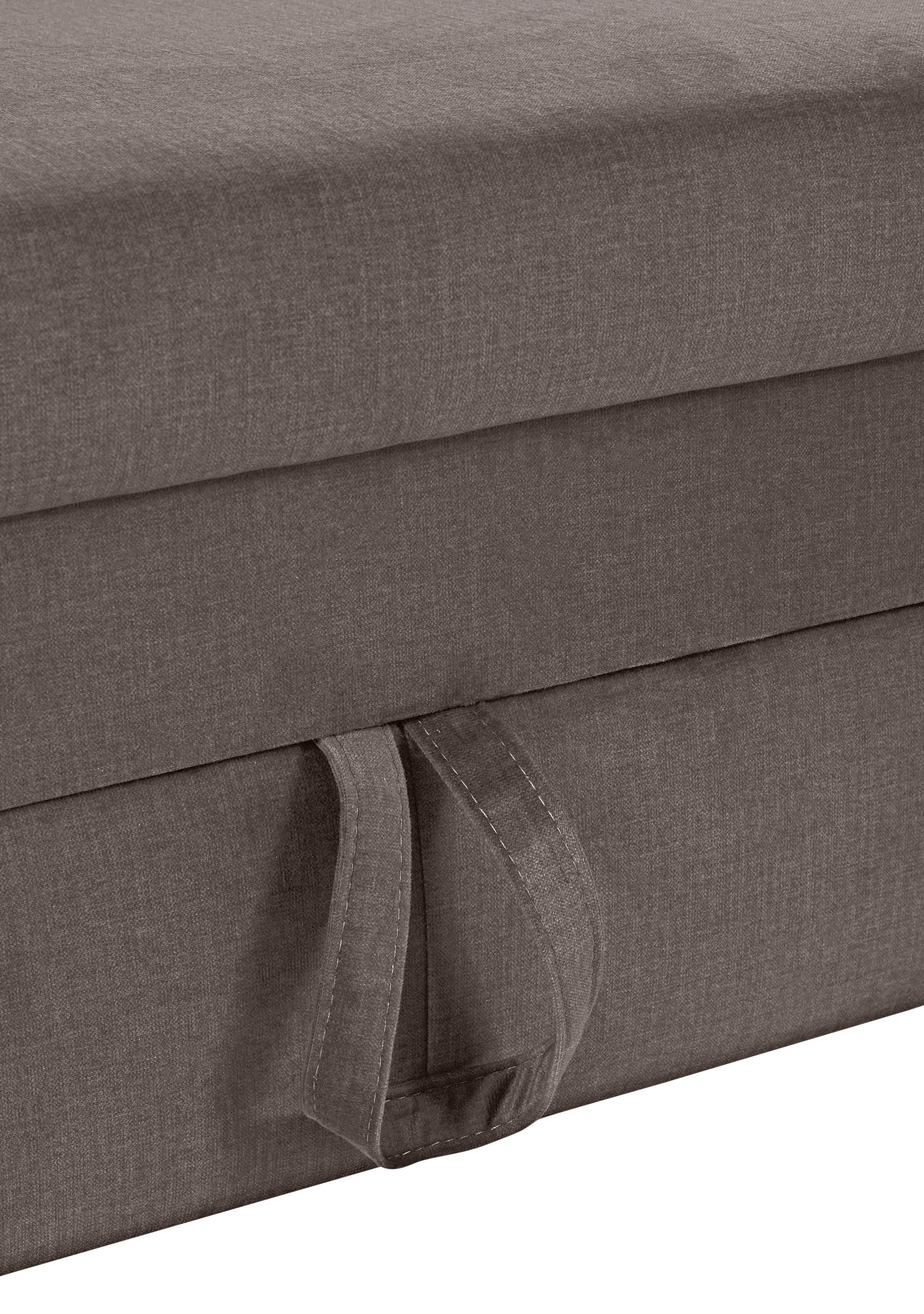 COTTA Polstergarnitur »Morven L-Form«, (Set), Set bestehend aus: Ecksofa mit Kopfteilverstellung & Hocker