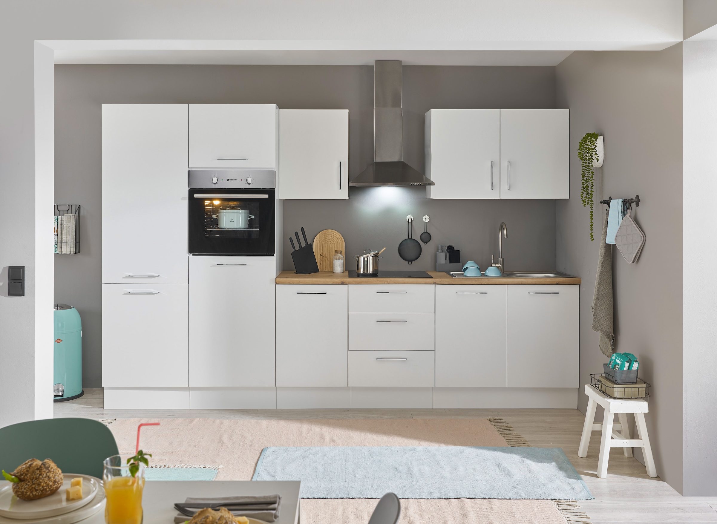 BASIC by Balculina Küchenzeile »Turin«, Breite 330 cm, wahlweise mit E-Gerä günstig online kaufen