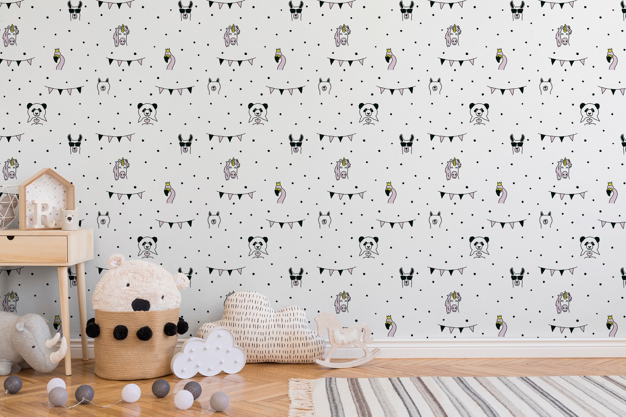A.S. Création Vliestapete »Little Love«, Motiv-abstrakt-naturalistisch, Kindertapete Tapete Tier Tapeten Kinderzimmer Schlafzimmer Flur Design