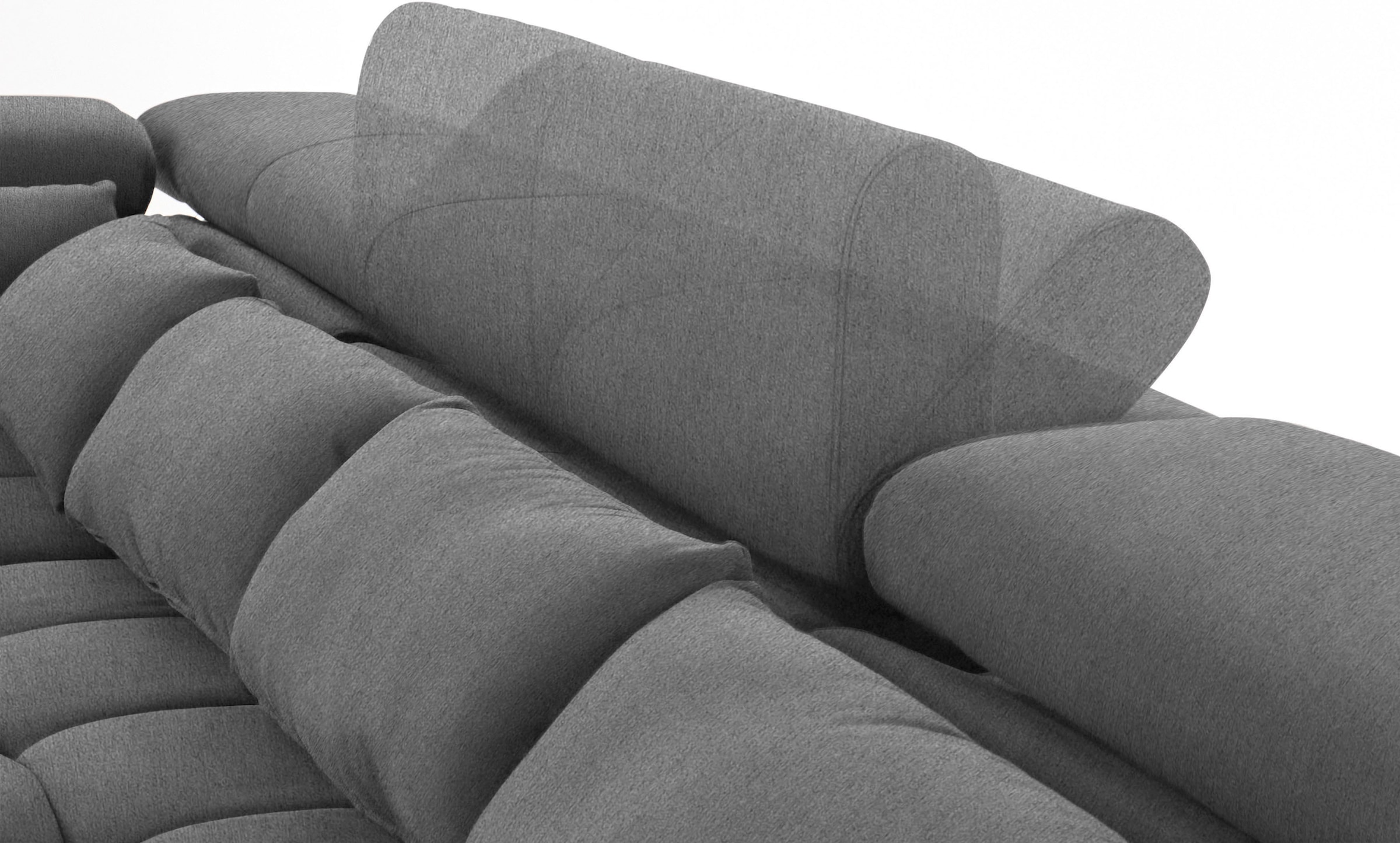 COTTA Wohnlandschaft »Orion U-Form«, mit Kopfteilverstellung & 6 Nierenkissen