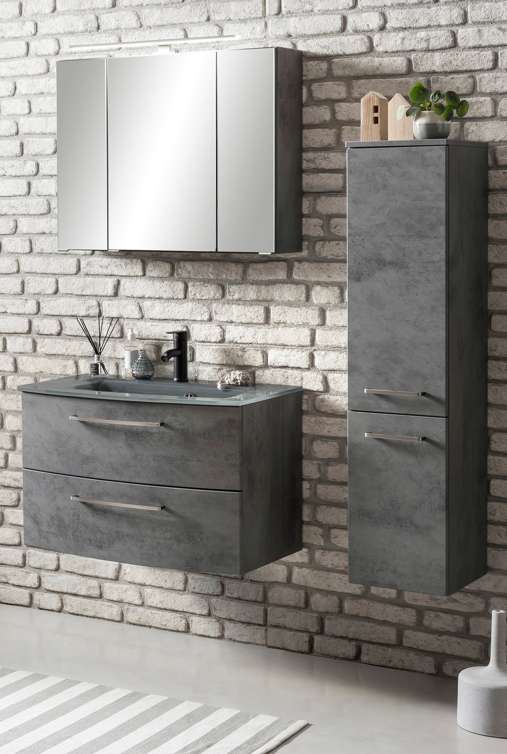 welltime Badezimmer-Set "Windau" Set, 3 Stk. tlg. bestehend aus Waschtisch- günstig online kaufen