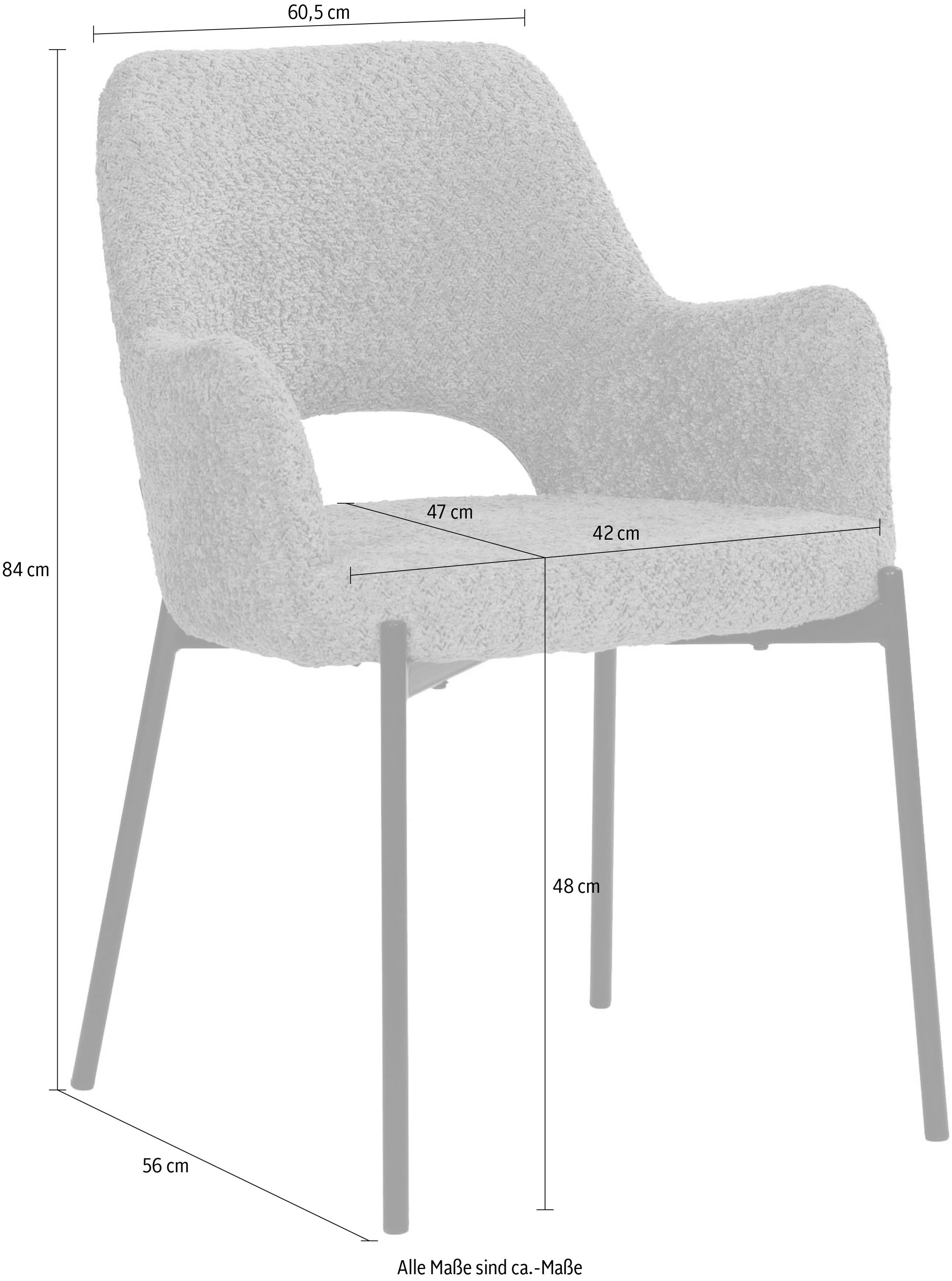 SIT Armlehnstuhl, (Set), 2 St., Bouclé, mit Rücken Cut-Out
