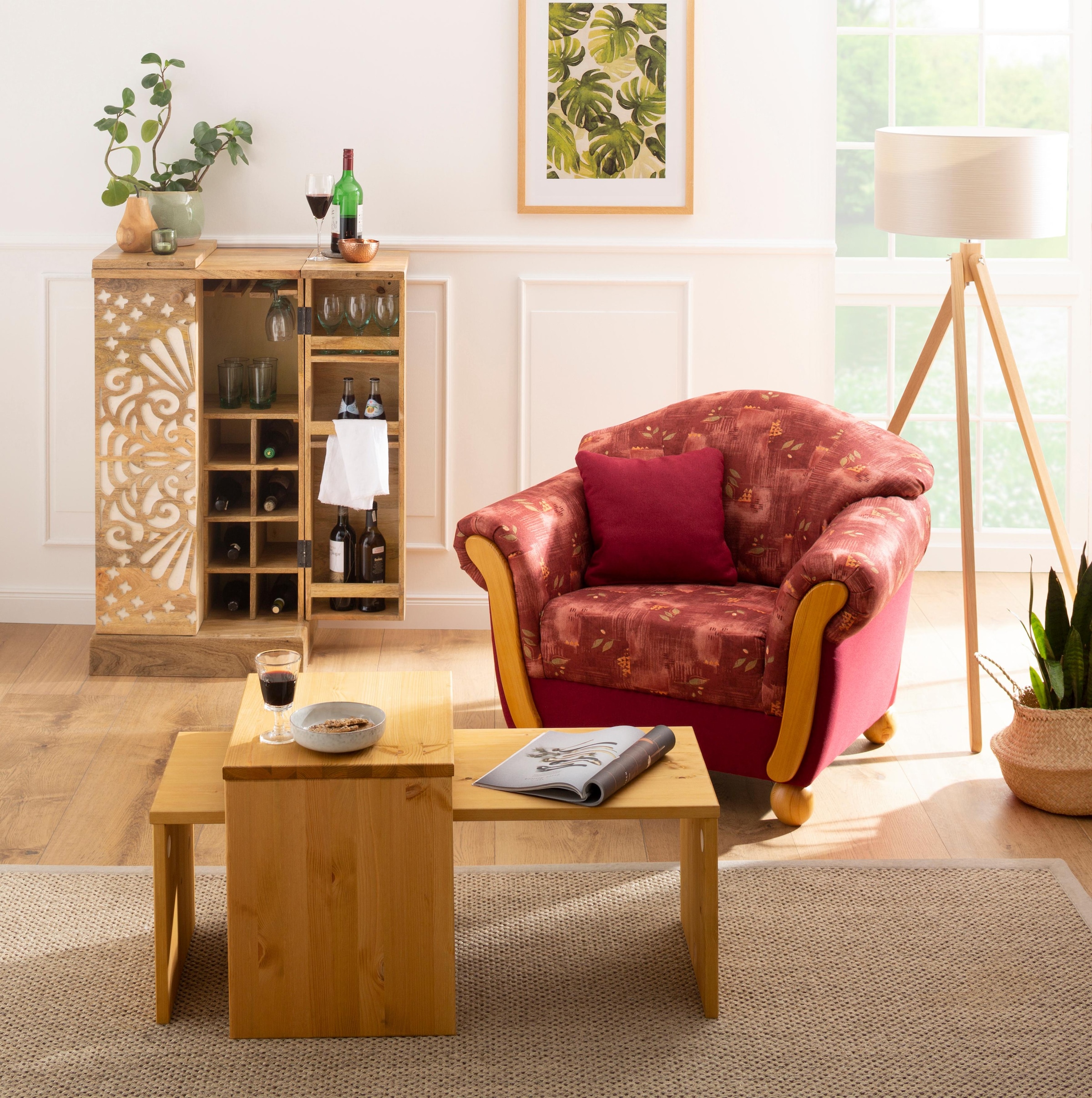 Home affaire Couchtisch »Leinz« Set, 2 Stk. tlg. aus Kiefer, Tischplatten i günstig online kaufen