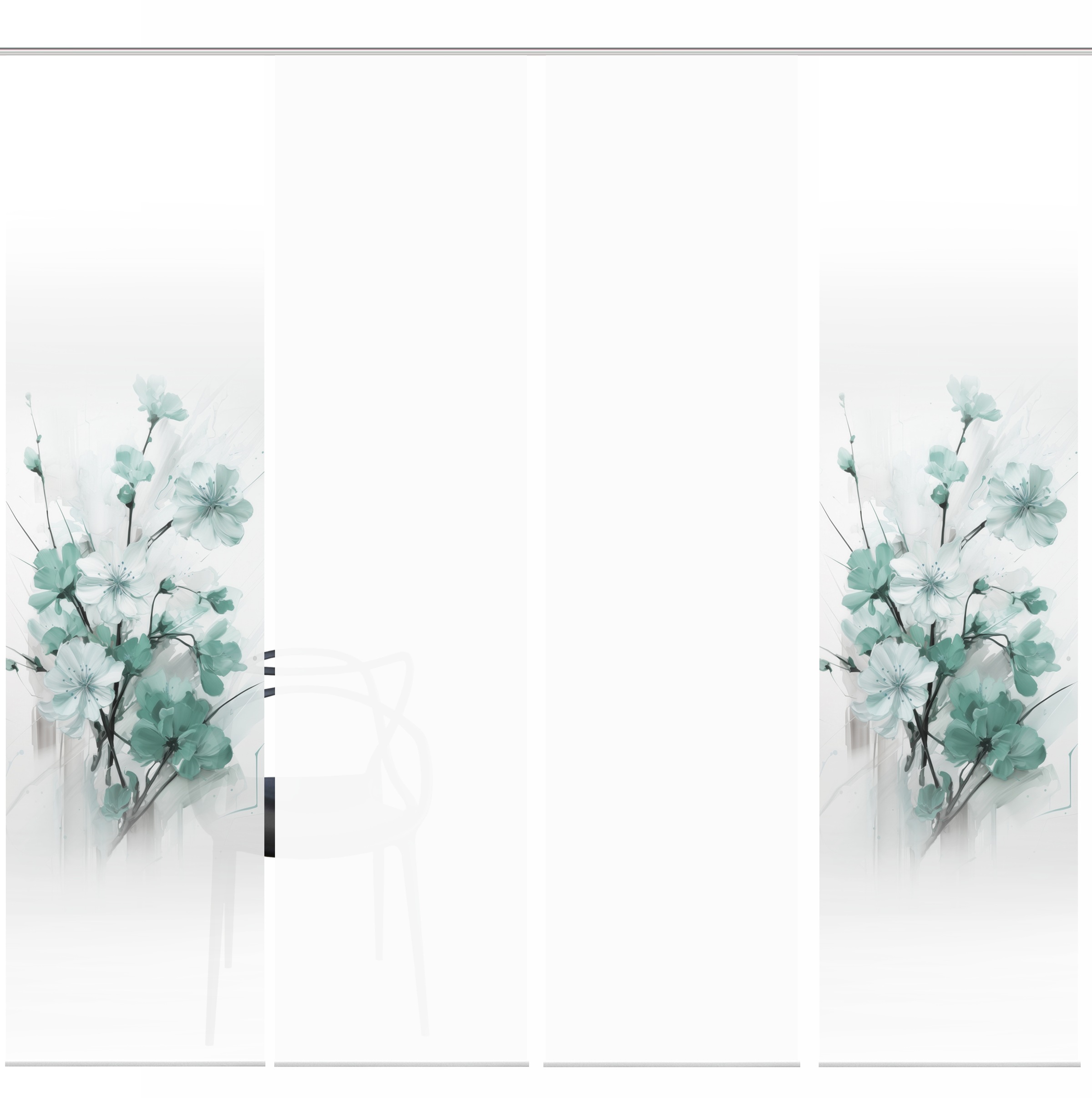 HOME WOHNIDEEN Schiebegardine »LOTUS« Paneelwagen 4 Stk. tlg. Schiebewand S günstig online kaufen