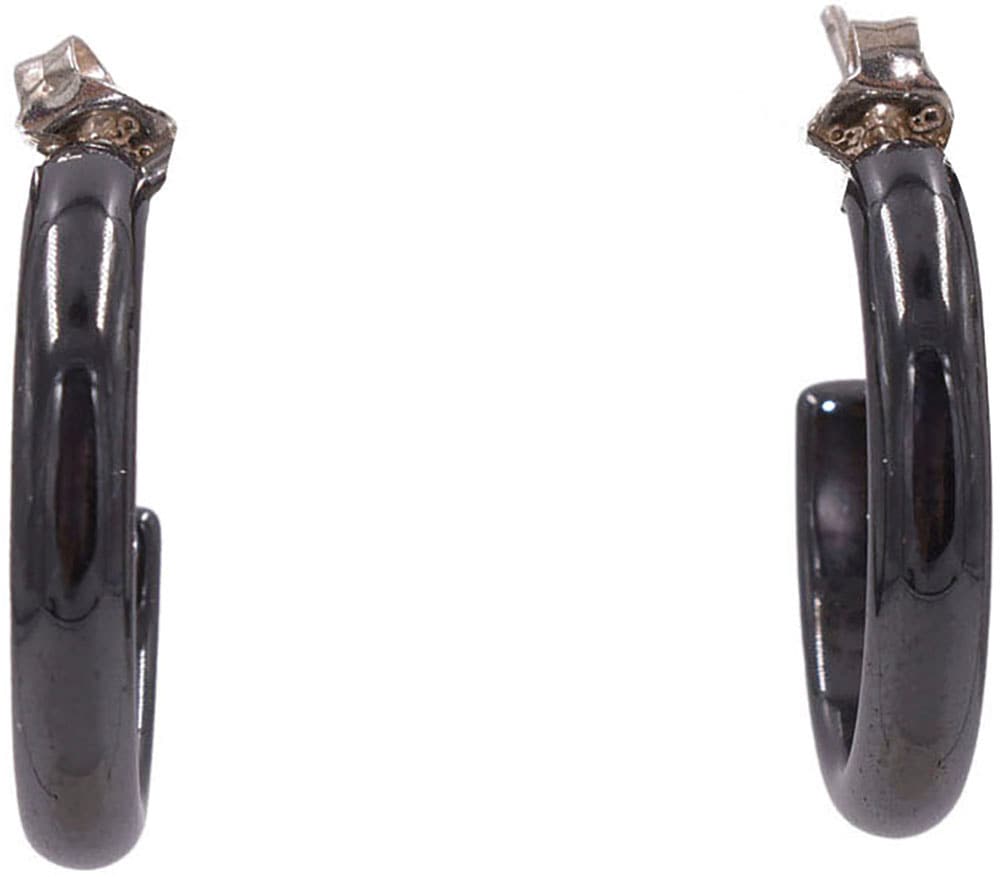 Firetti Paar Creolen »Schmuck Geschenk Silber 925 Ohrschmuck Ohrringe« Made in Germany - mit Hämatit