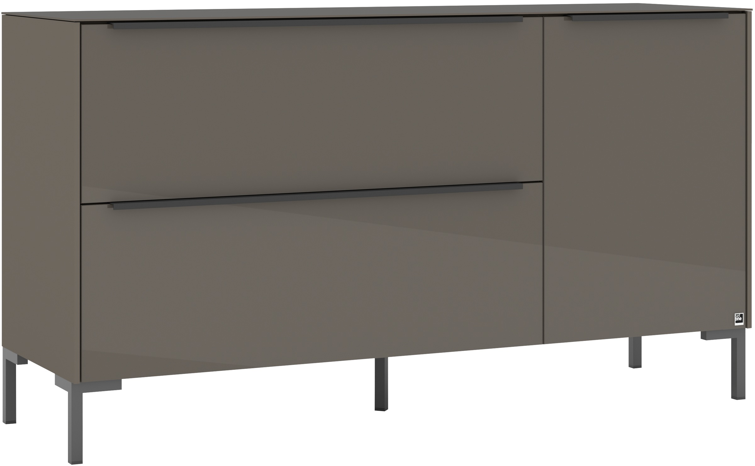 set one by Musterring Lowboard »Reno« 1 Stk. tlg. Mit Winkelfuß in diversen Farben, 77 cm Höhe & Farbauswahl