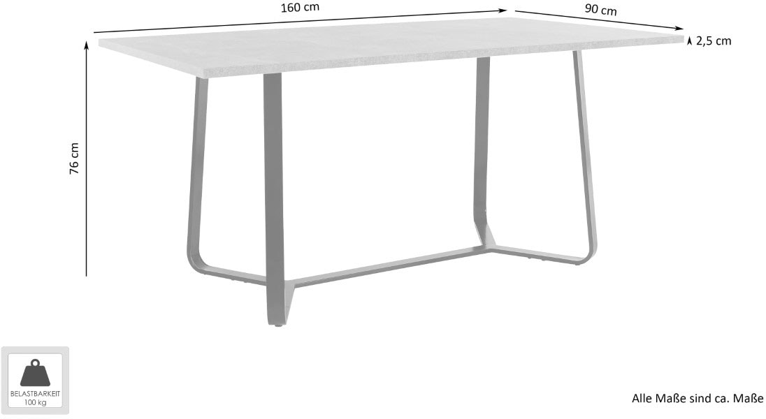 8. Bild von Homexperts Esstisch »Esstisch-Tilda«, Breite 140 oder 160 cm