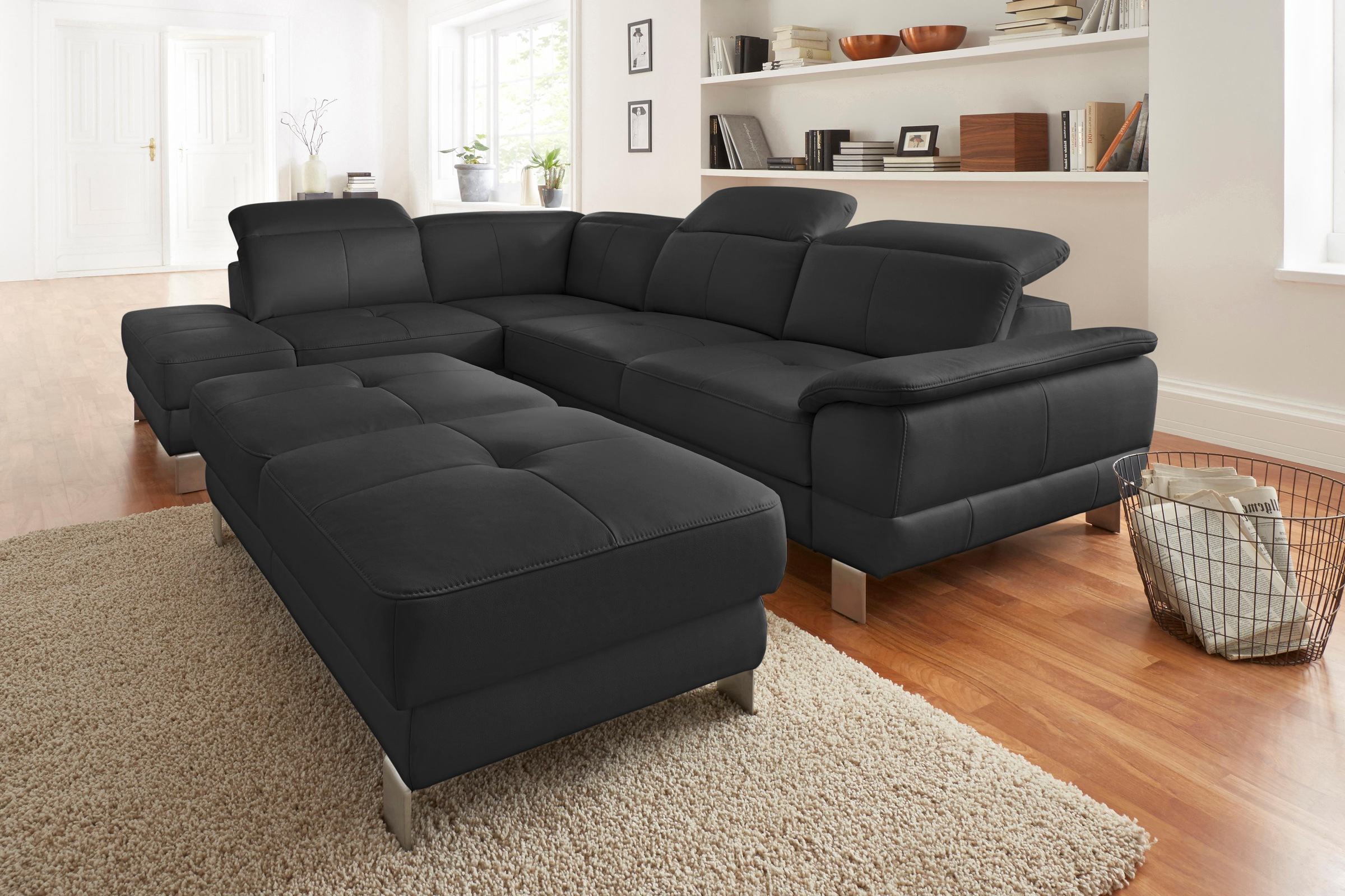 exxpo - sofa fashion Ecksofa »Mantua, bequem, inkl. Kopfteilfunktion, Breit günstig online kaufen