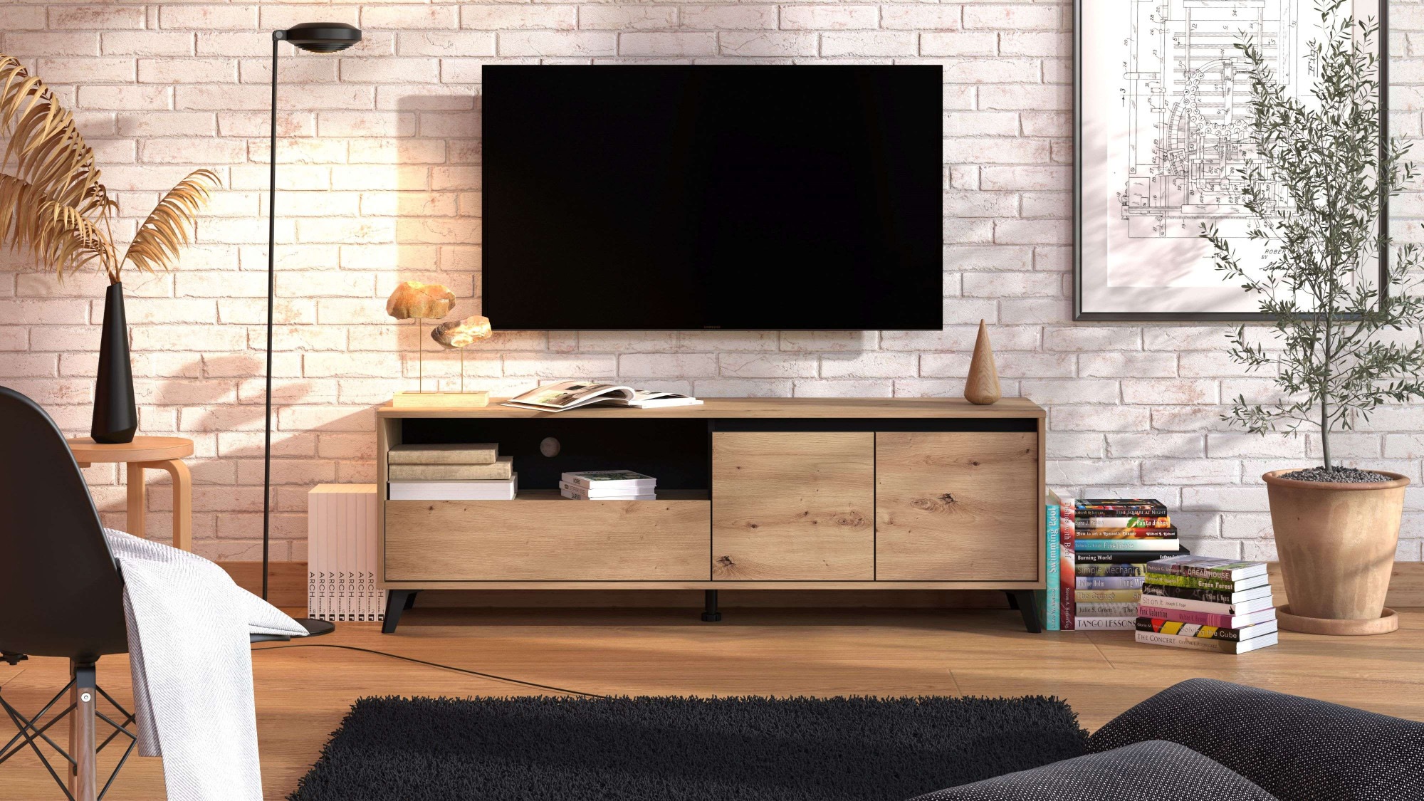 INOSIGN TV-Board »Stirling, TV-Kommode, TV-Board, TV-Schrank, Breite 158,5 günstig online kaufen